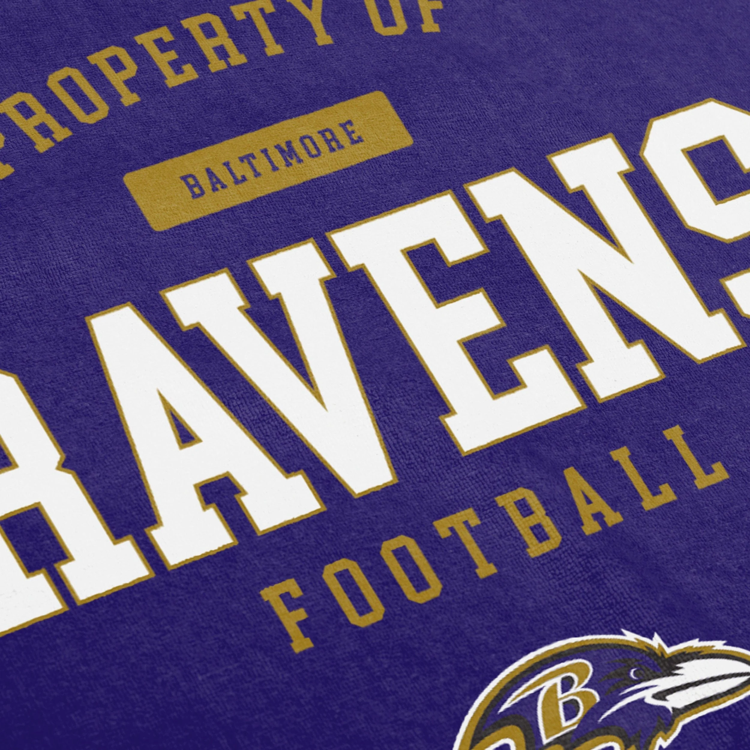 Baltimore Ravens NFL Property Of Beach Towel - Image 2