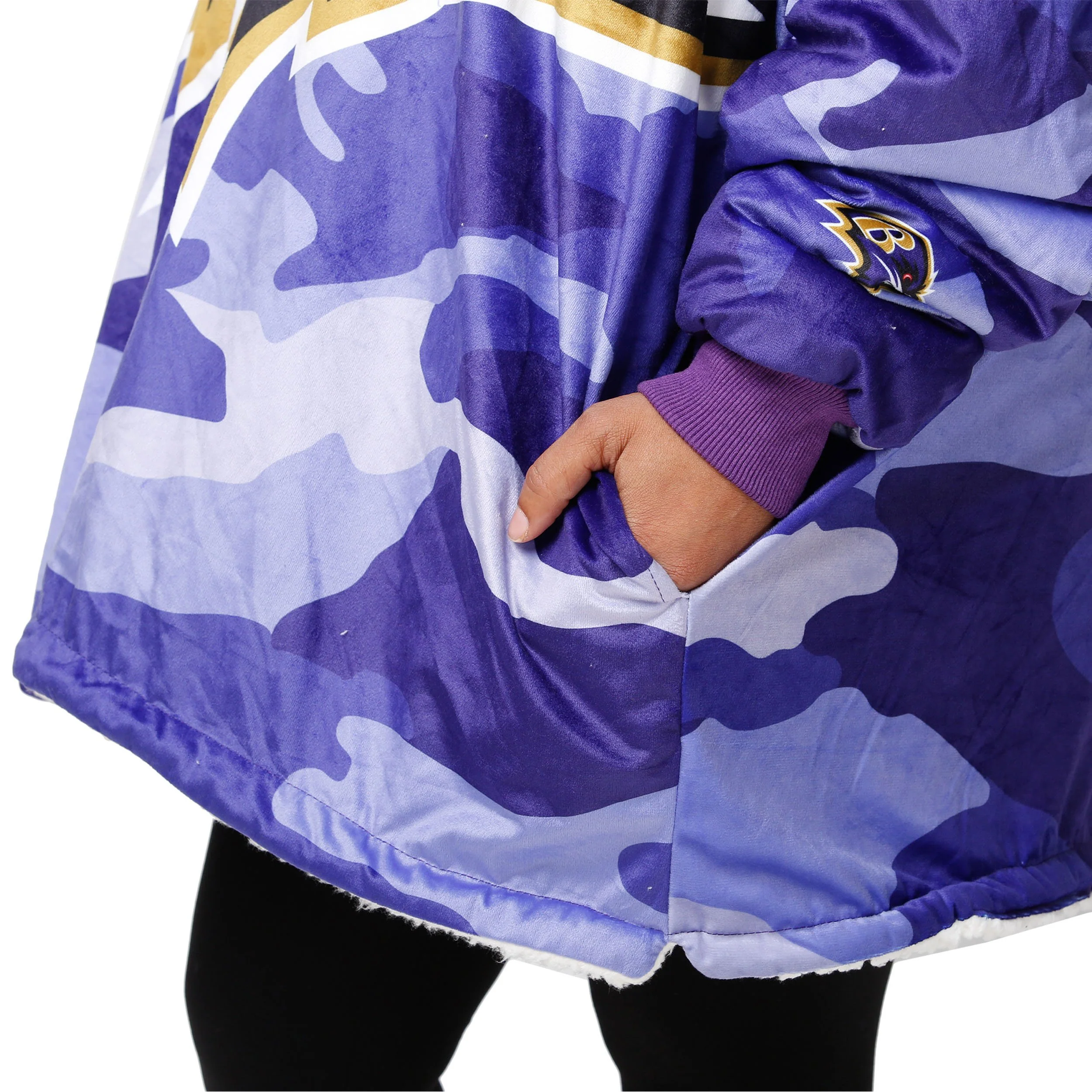 Baltimore Ravens NFL Reversible Team Color Camo Hoodeez - Image 5