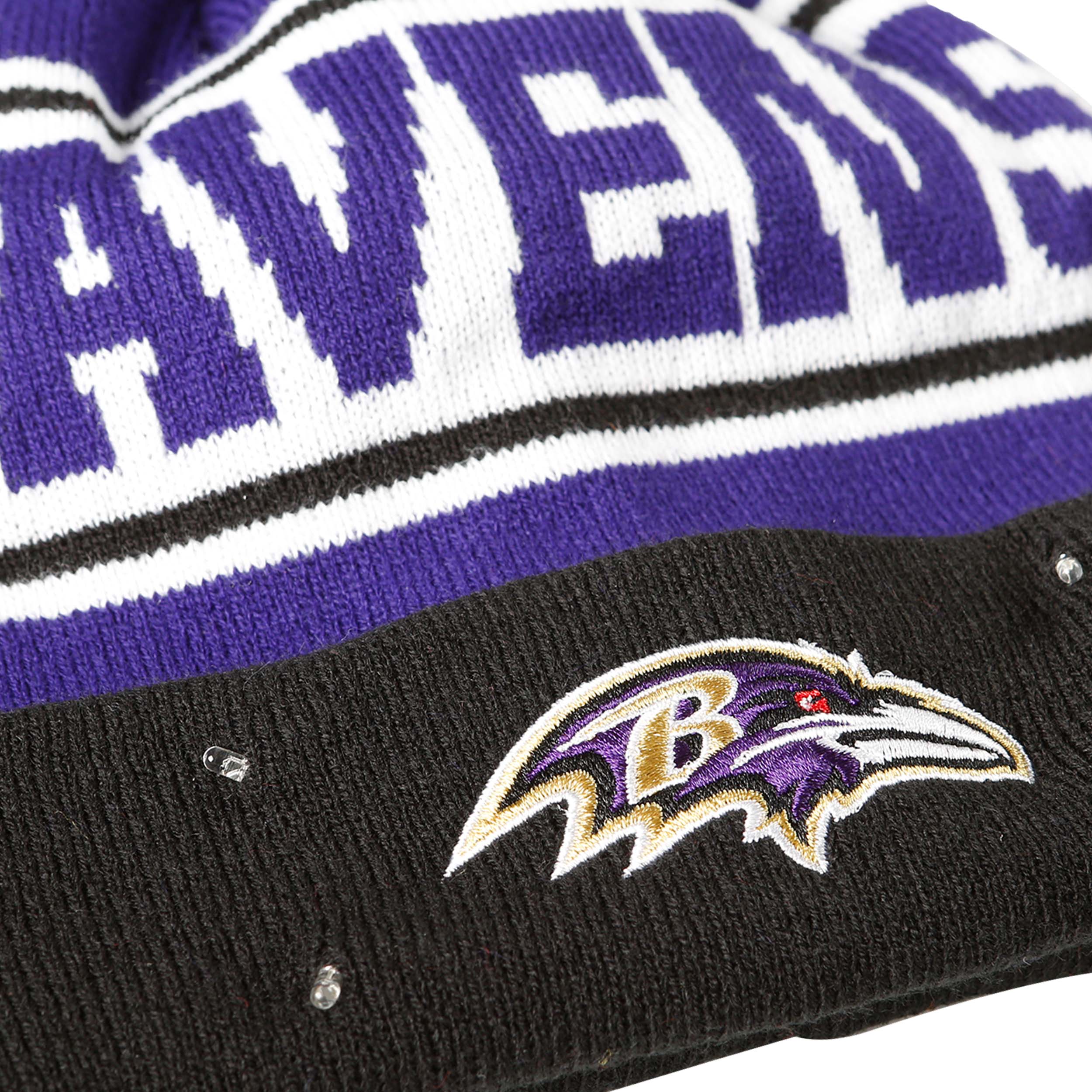 Baltimore Ravens NFL Snow Stealer Light Up Beanie - Image 3