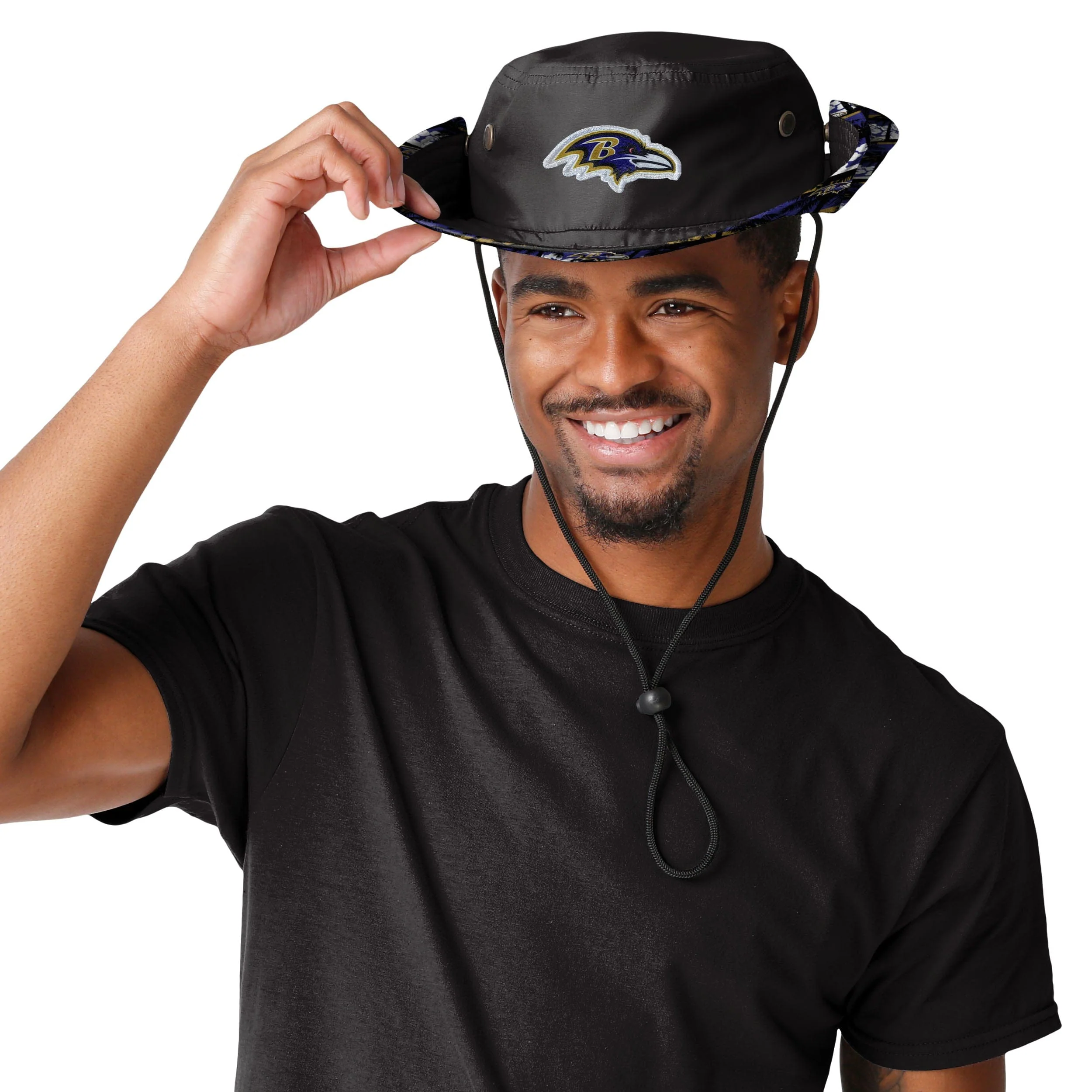 Baltimore Ravens NFL Solid Hybrid Boonie Hat - Image 3