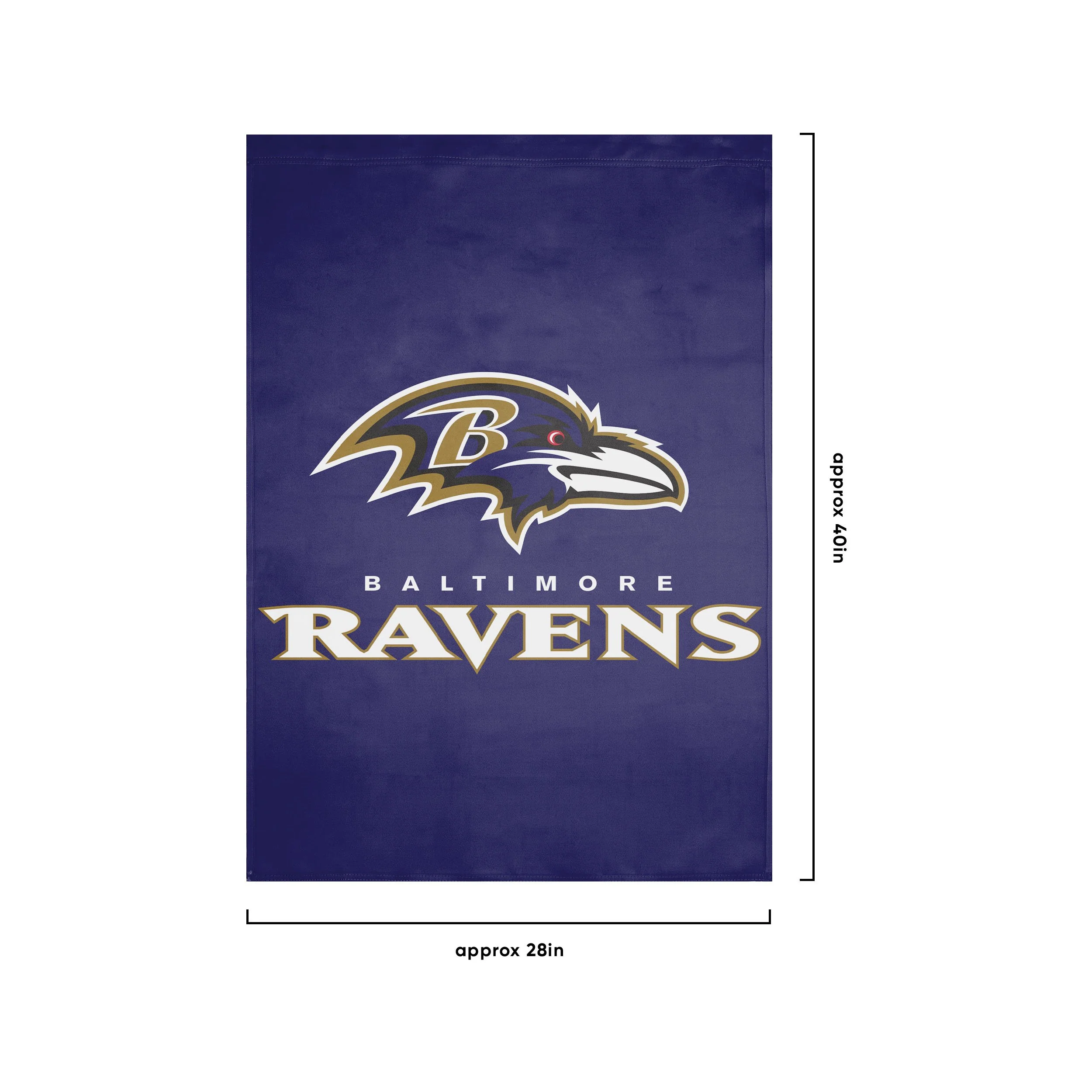Baltimore Ravens NFL Solid Vertical Flag - Image 3
