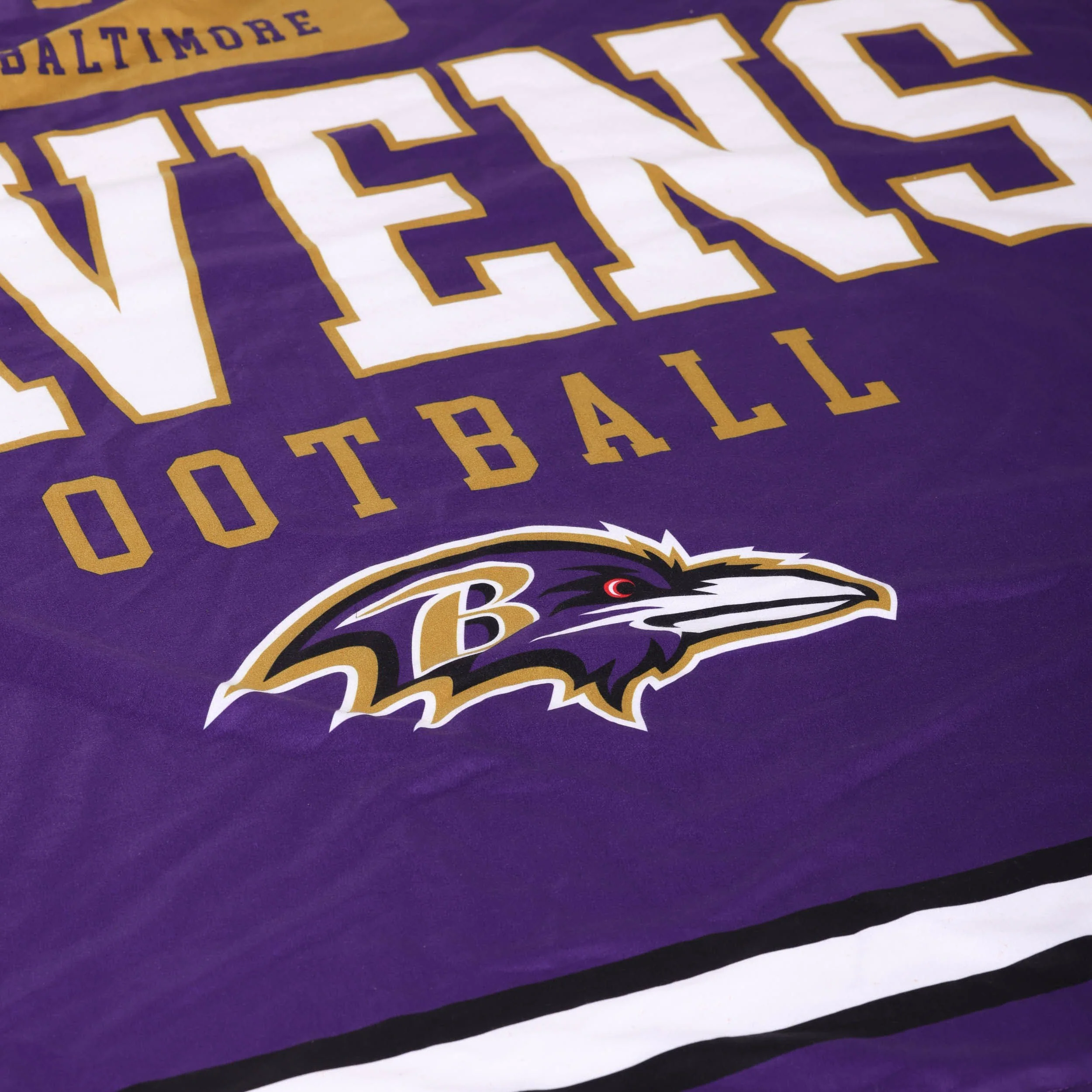 Baltimore Ravens NFL Team Property Sherpa Plush Throw Blanket - Image 5