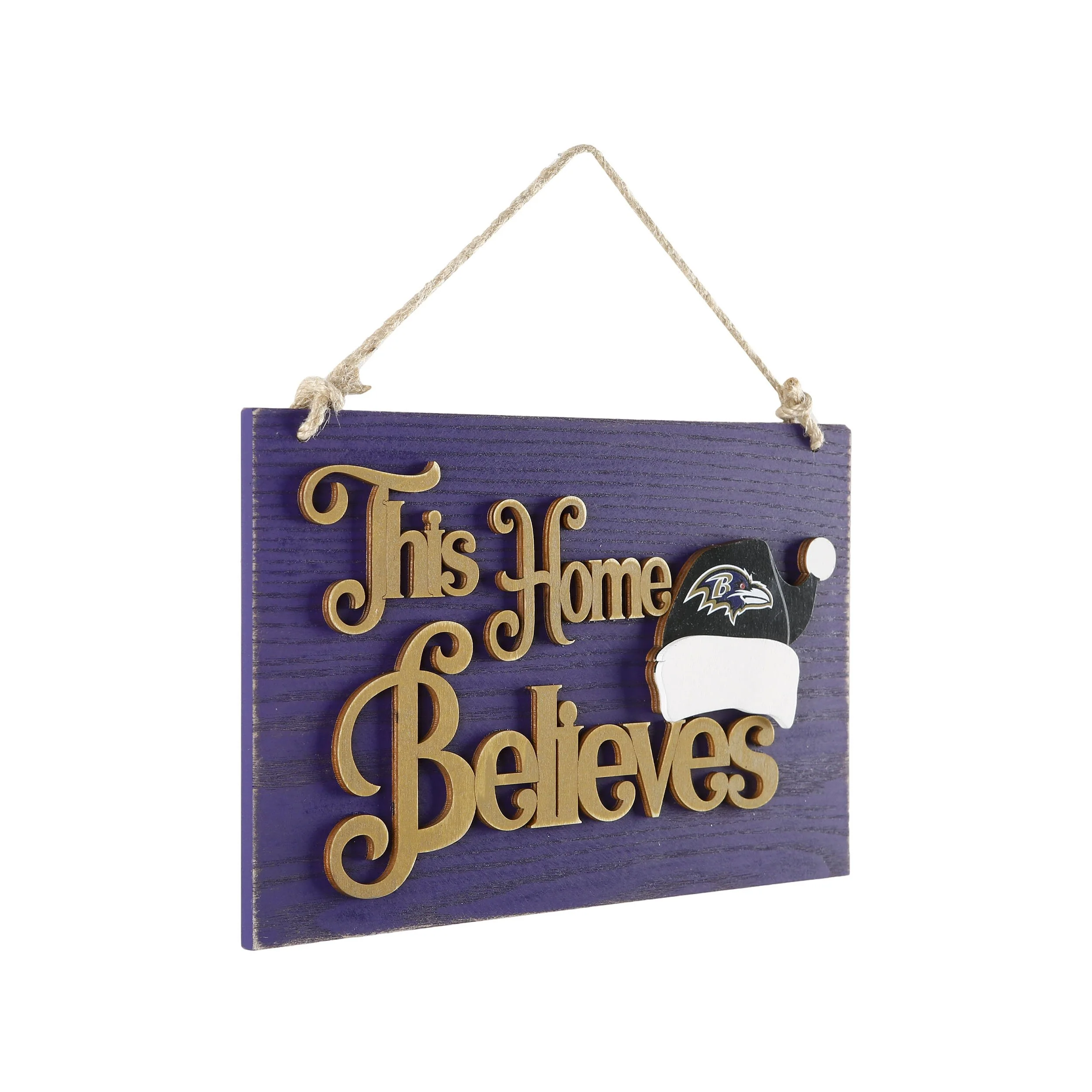 Baltimore Ravens NFL This Home Believes Wall Sign - Image 2