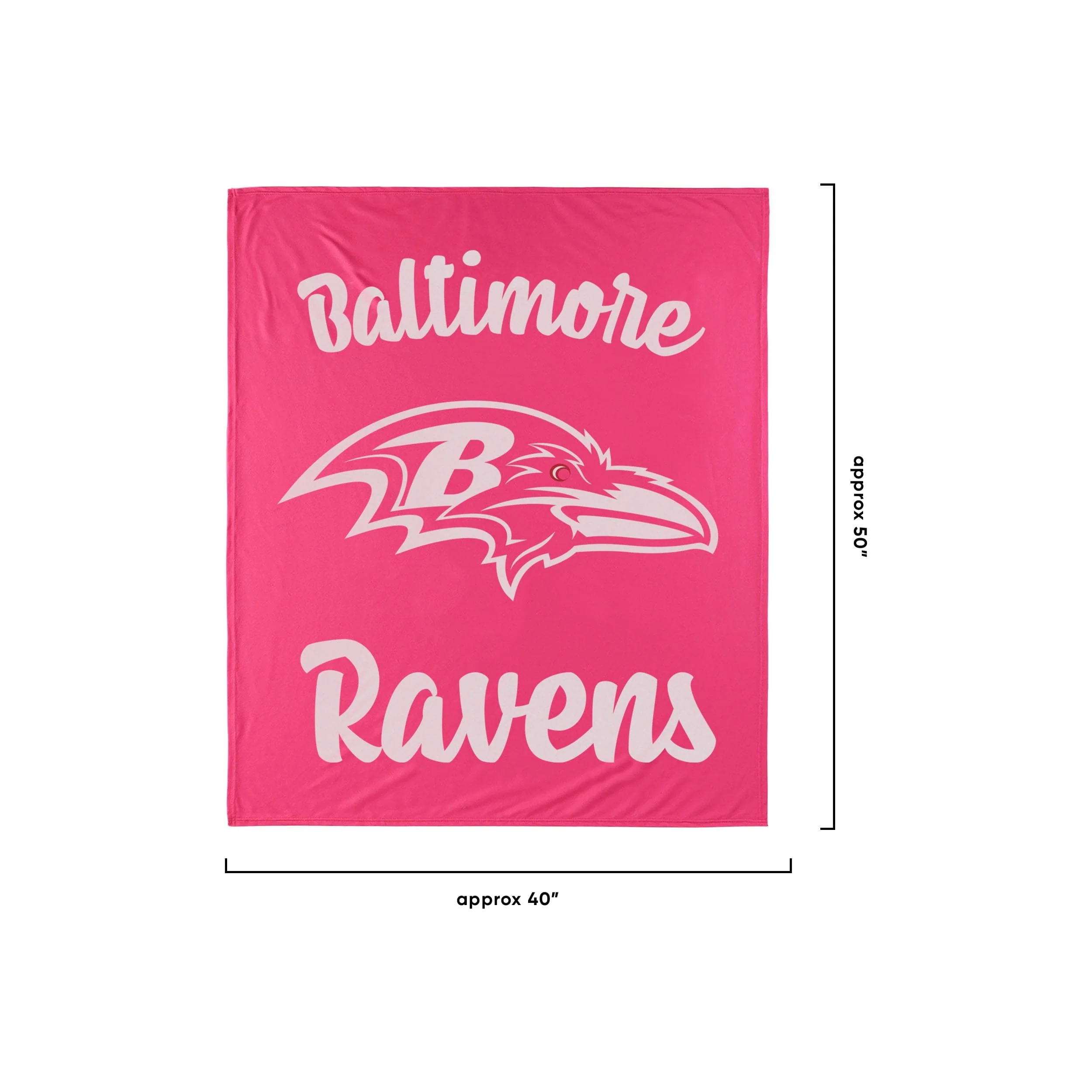 Baltimore Ravens NFL Throw Blanket With Plush Unicorn - Image 2