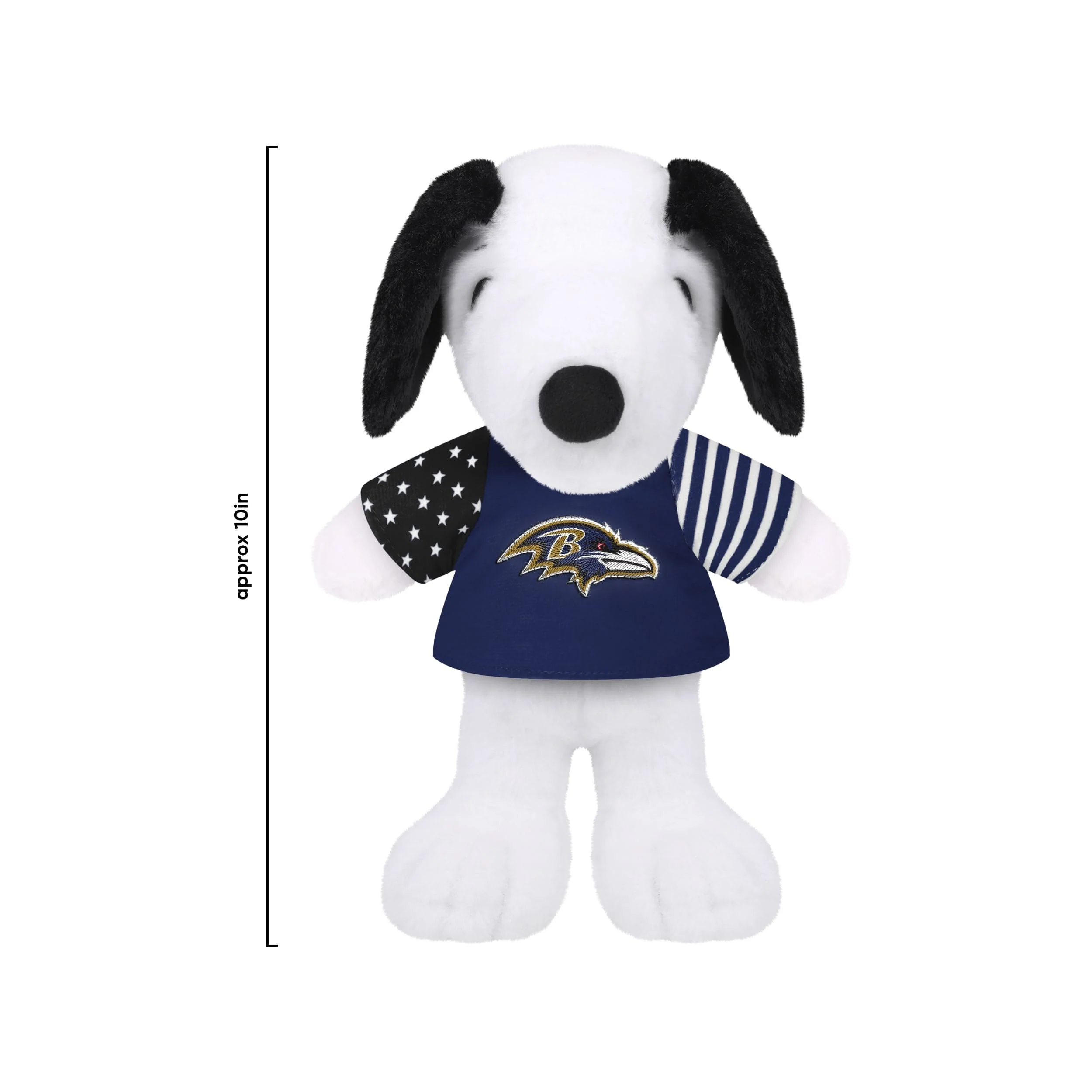 Baltimore Ravens NFL USA Flag Snoopy Peanuts Team Jersey Plush - Image 3