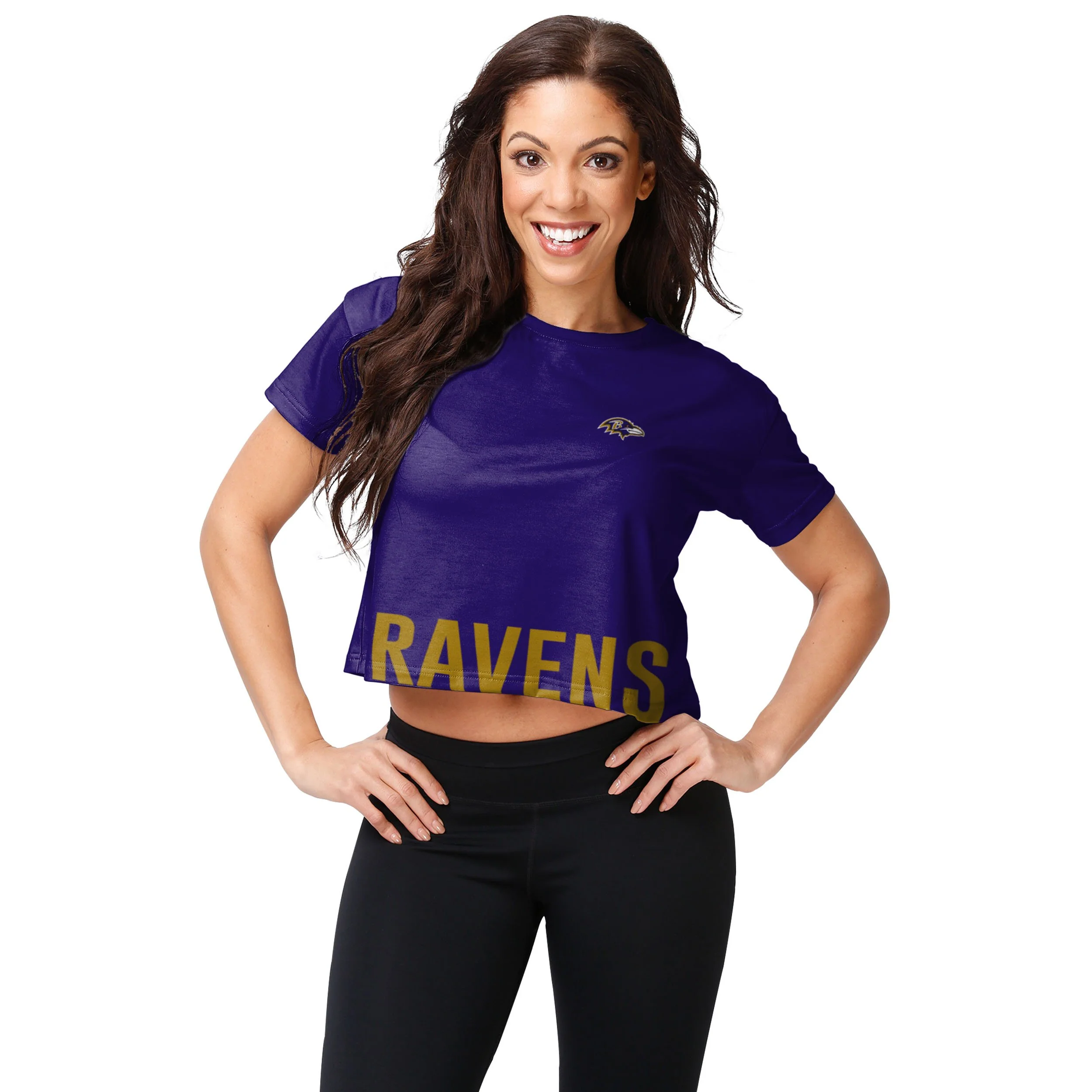 Baltimore Ravens NFL Womens Bottom Line Crop Top