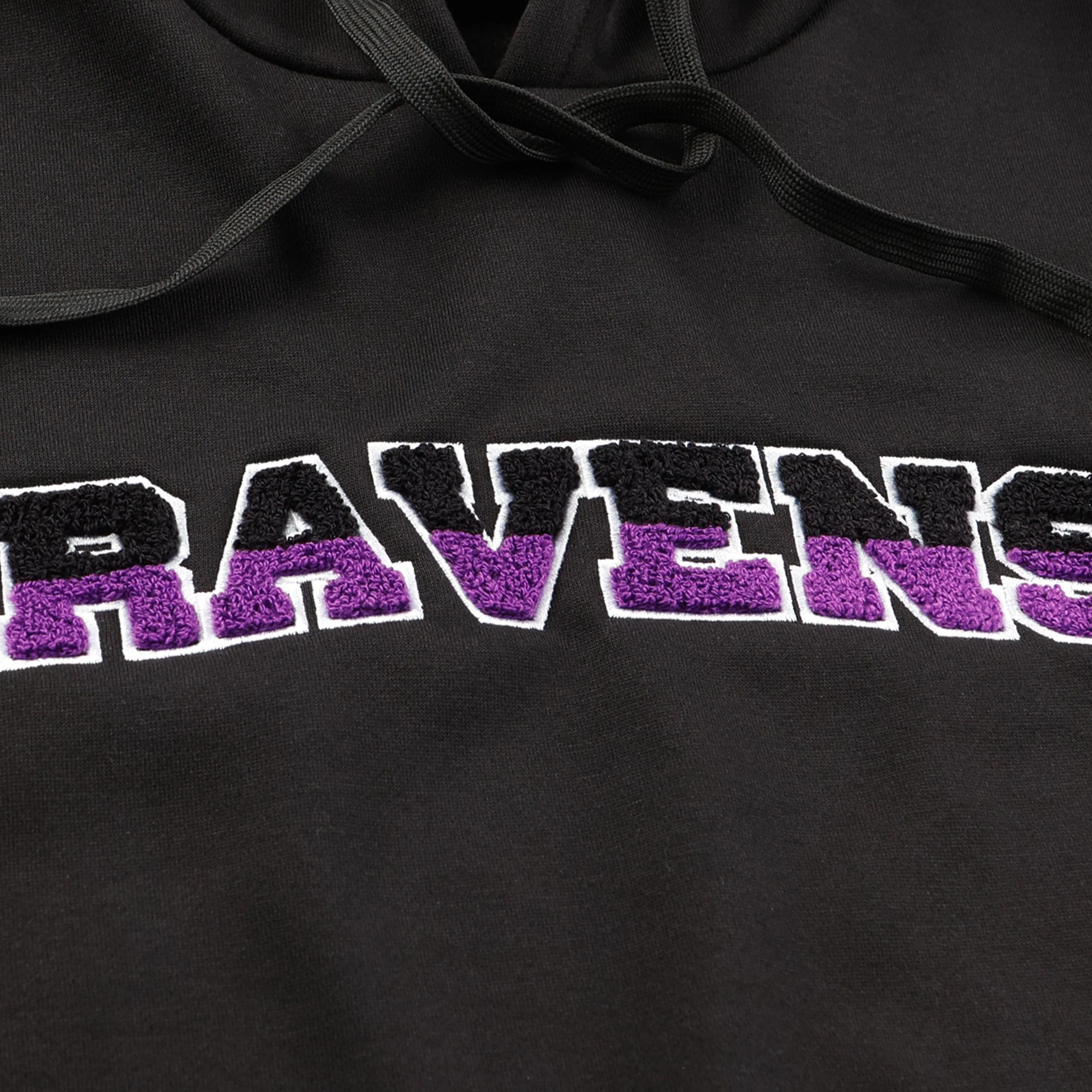Baltimore Ravens NFL Womens Cropped Chenille Hoodie - Image 3