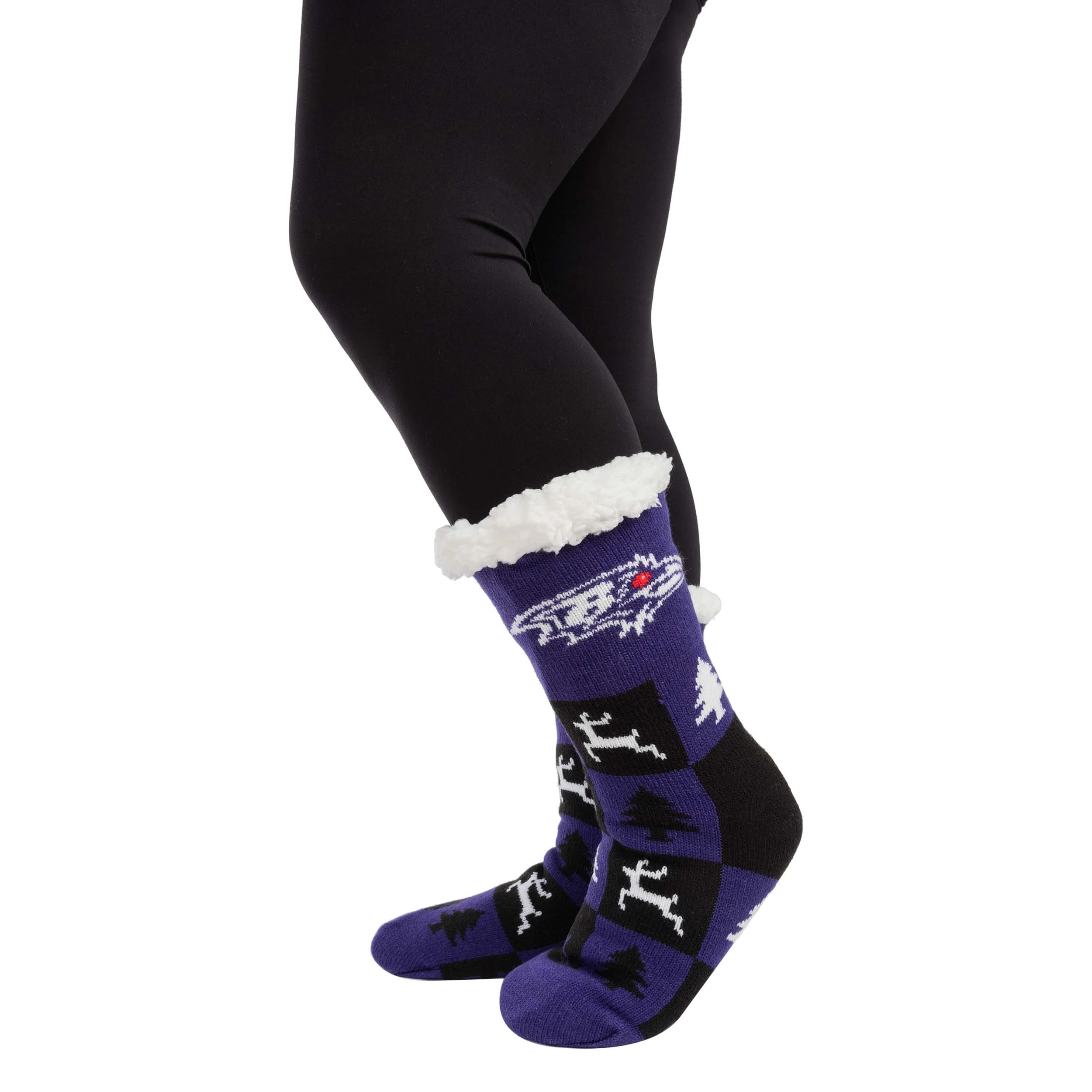 Baltimore Ravens NFL Womens Fan Footy 3 Pack Slipper Socks - Image 2