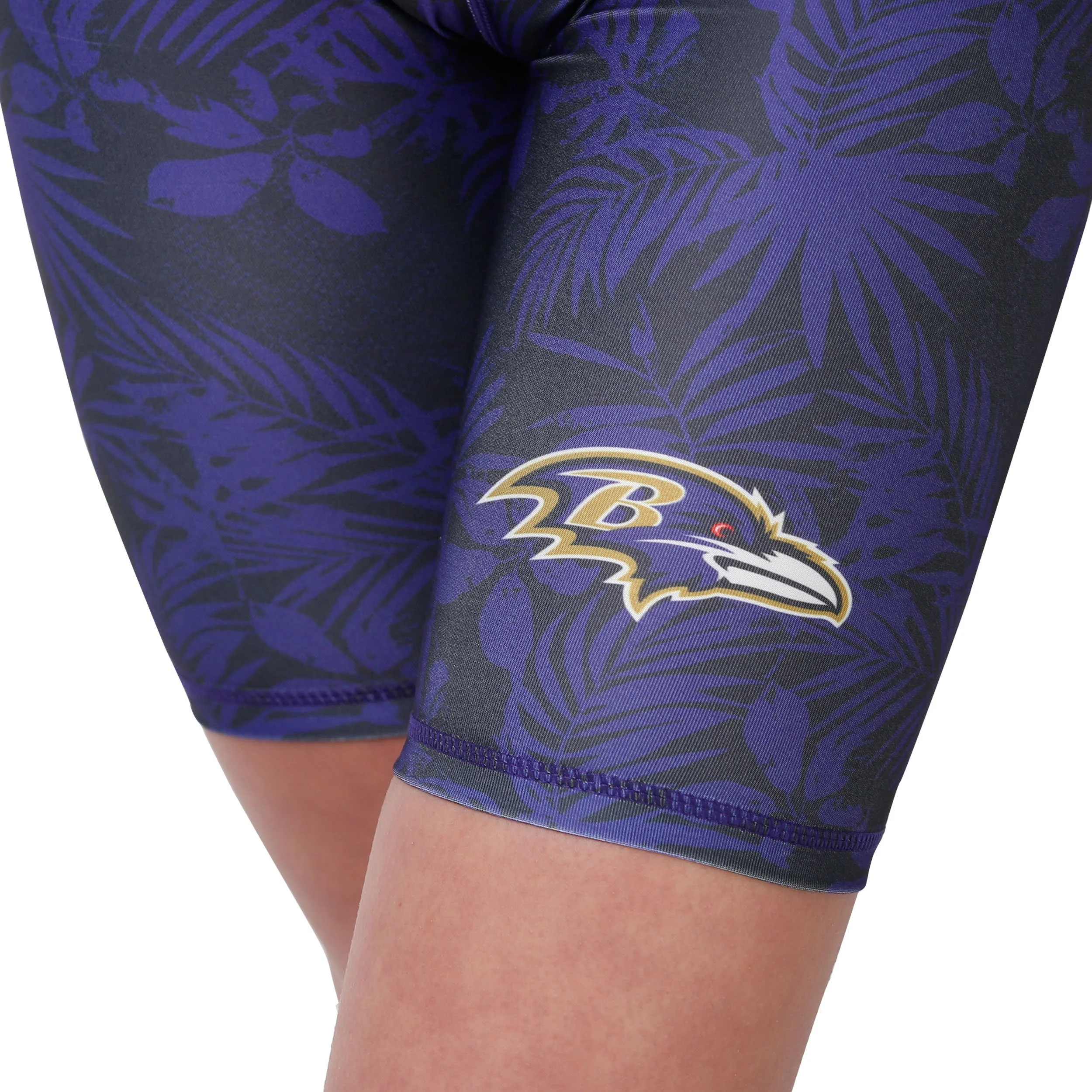 Baltimore Ravens NFL Womens Floral Bike Shorts - Image 3