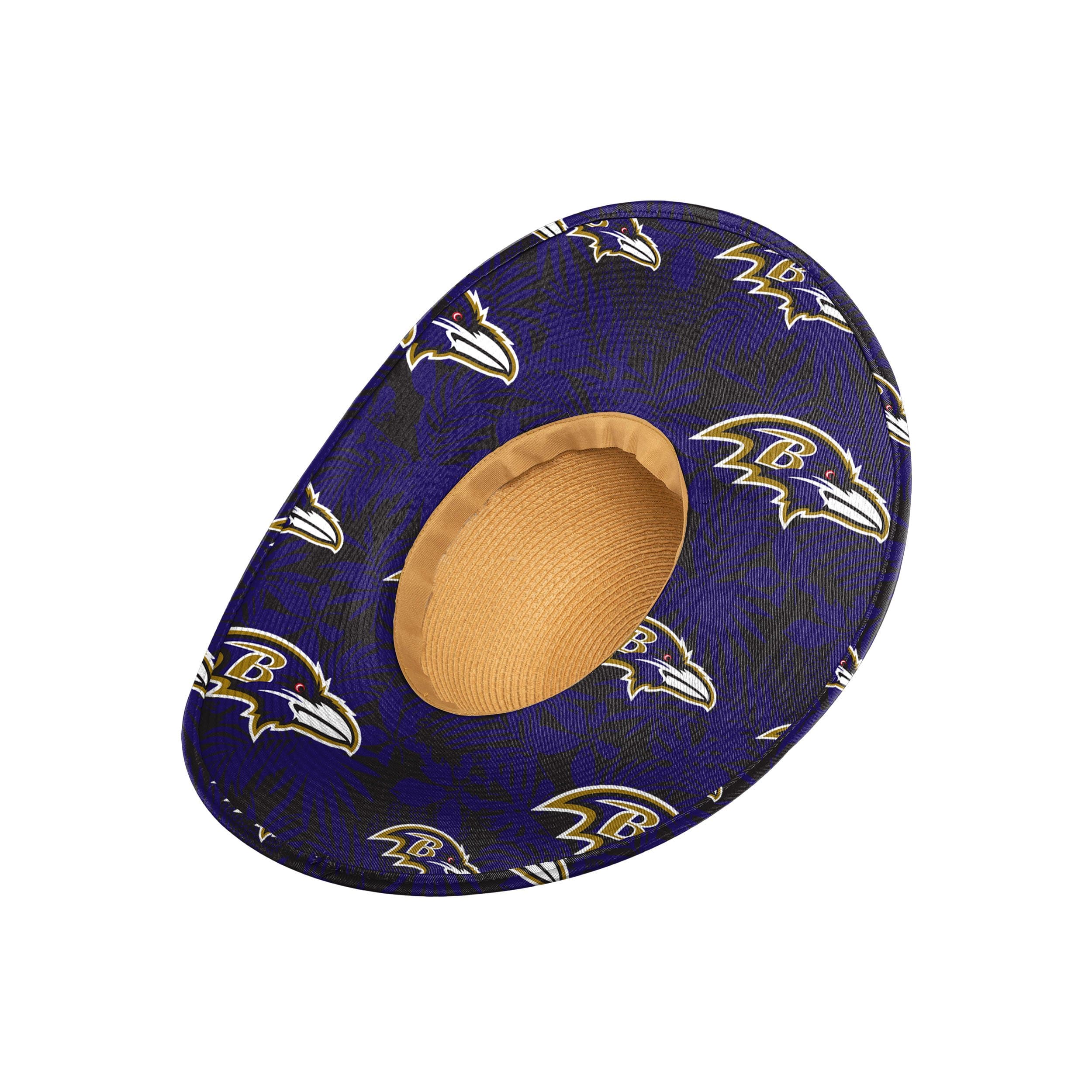Baltimore Ravens NFL Womens Floral Straw Hat - Image 2