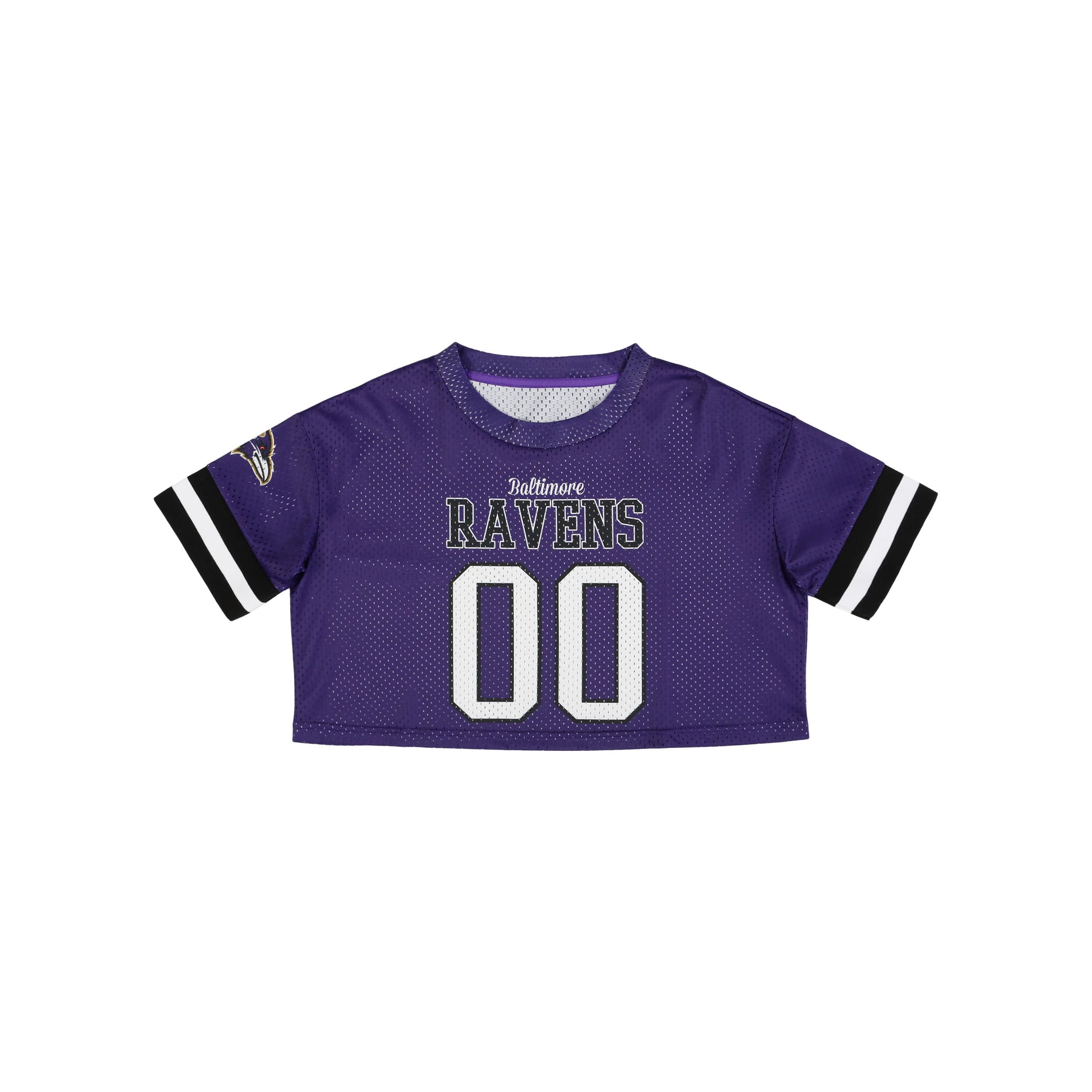 Baltimore Ravens NFL Womens Gameday Mesh Crop Top - Image 3