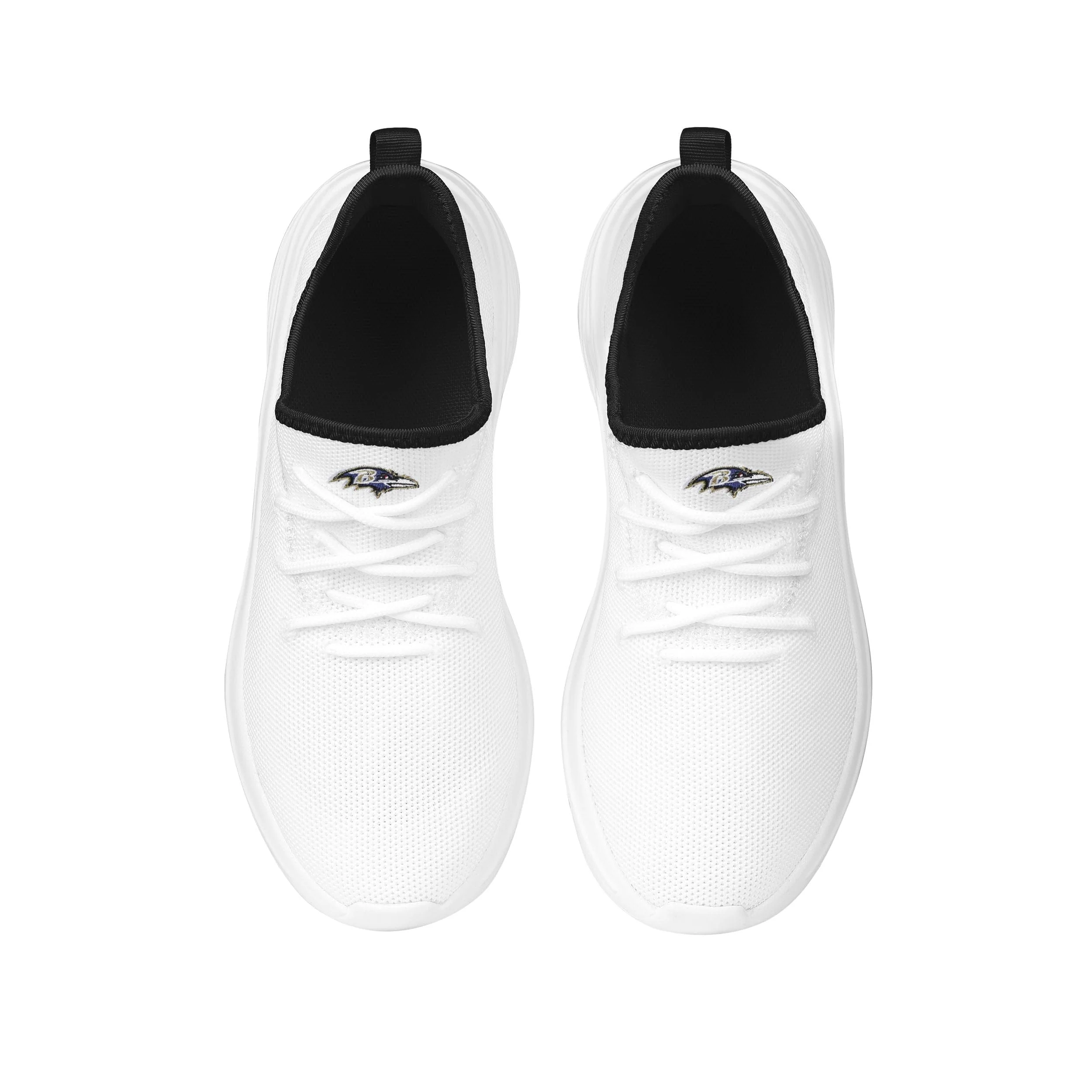 Baltimore Ravens NFL Womens Midsole White Sneakers - Image 4
