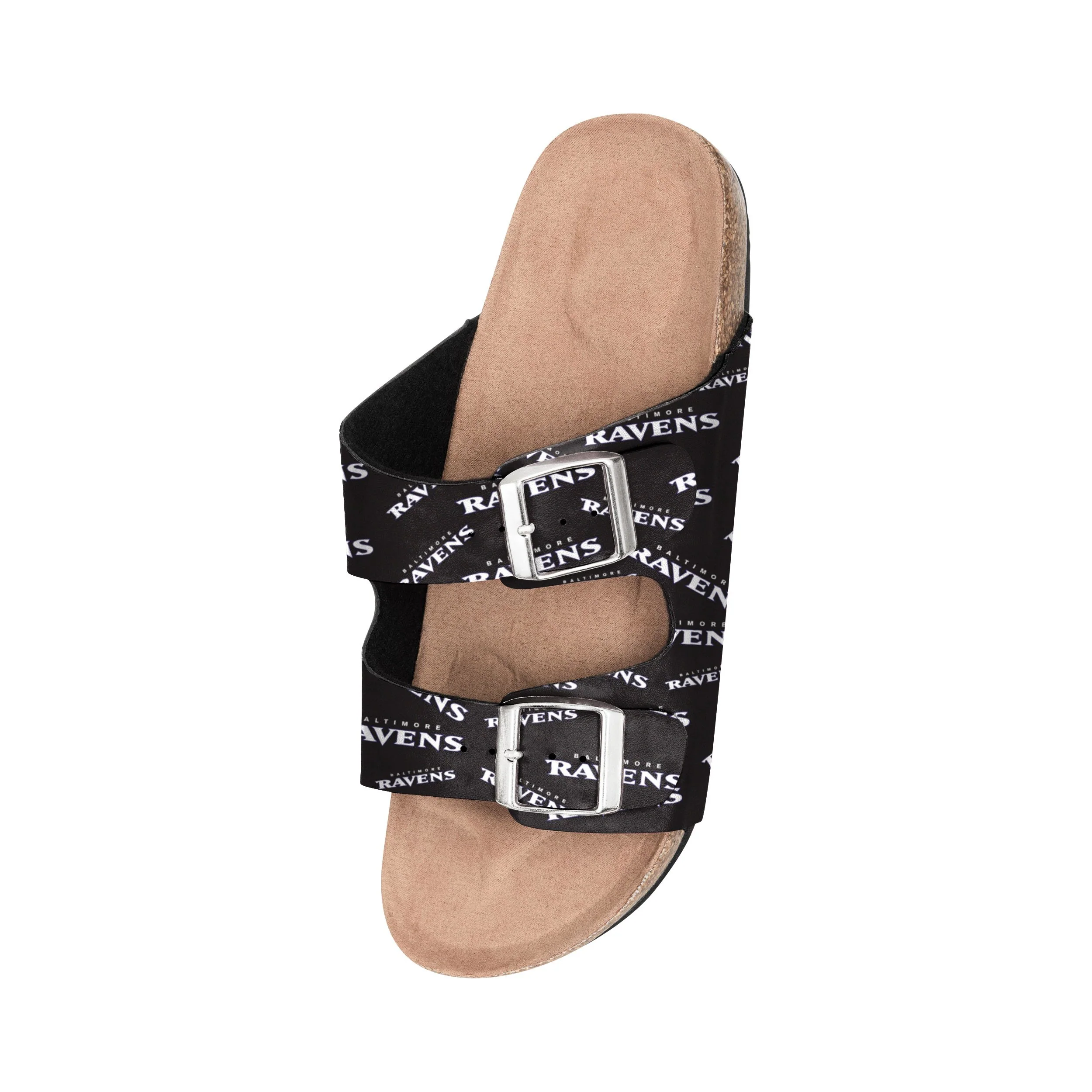 Baltimore Ravens NFL Womens Mini Print Double Buckle Sandal - Image 3