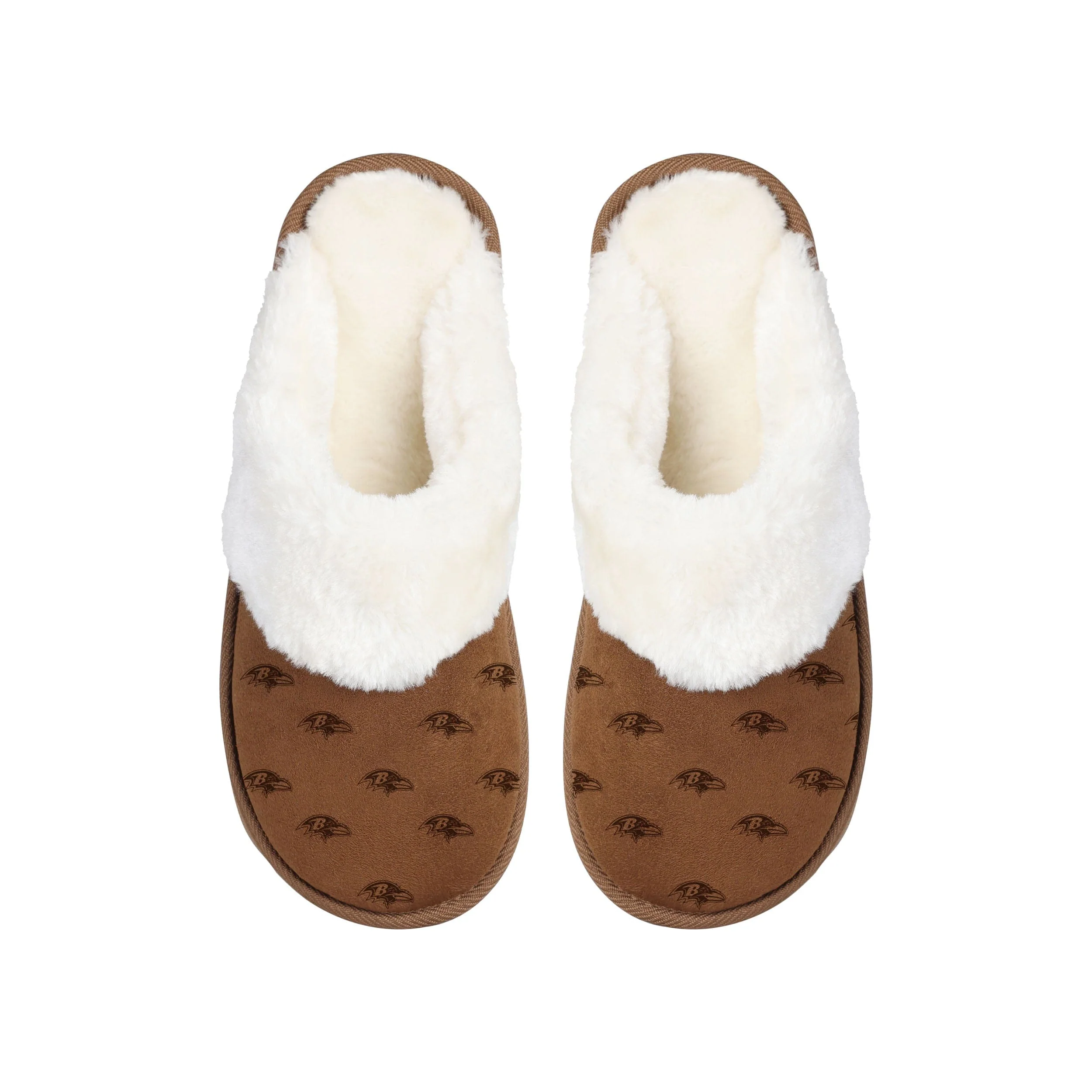 Baltimore Ravens NFL Womens Repeat Logo Moccasin Slippers - Image 3