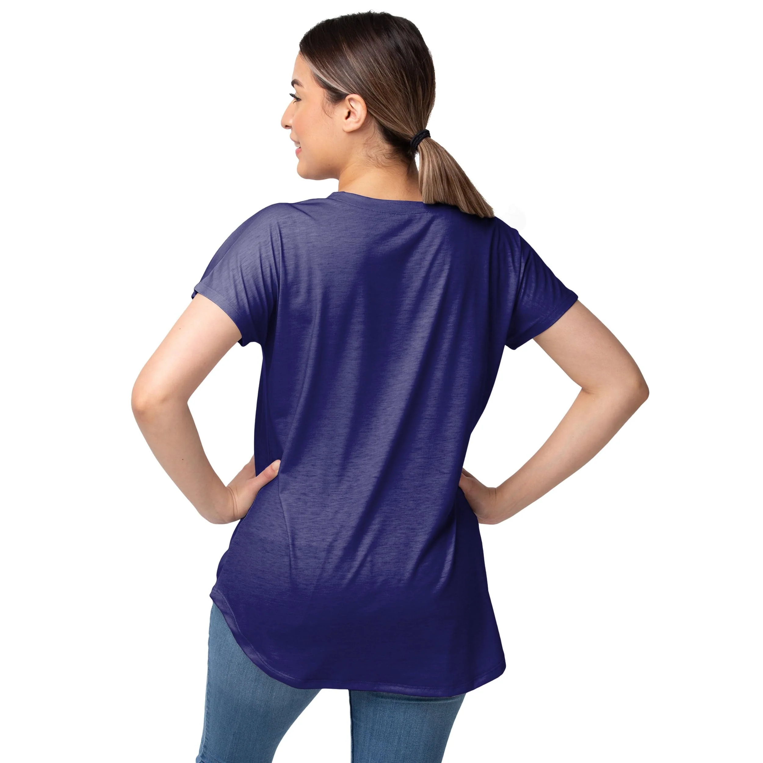 Baltimore Ravens NFL Womens Script Wordmark Tunic Top - Image 2