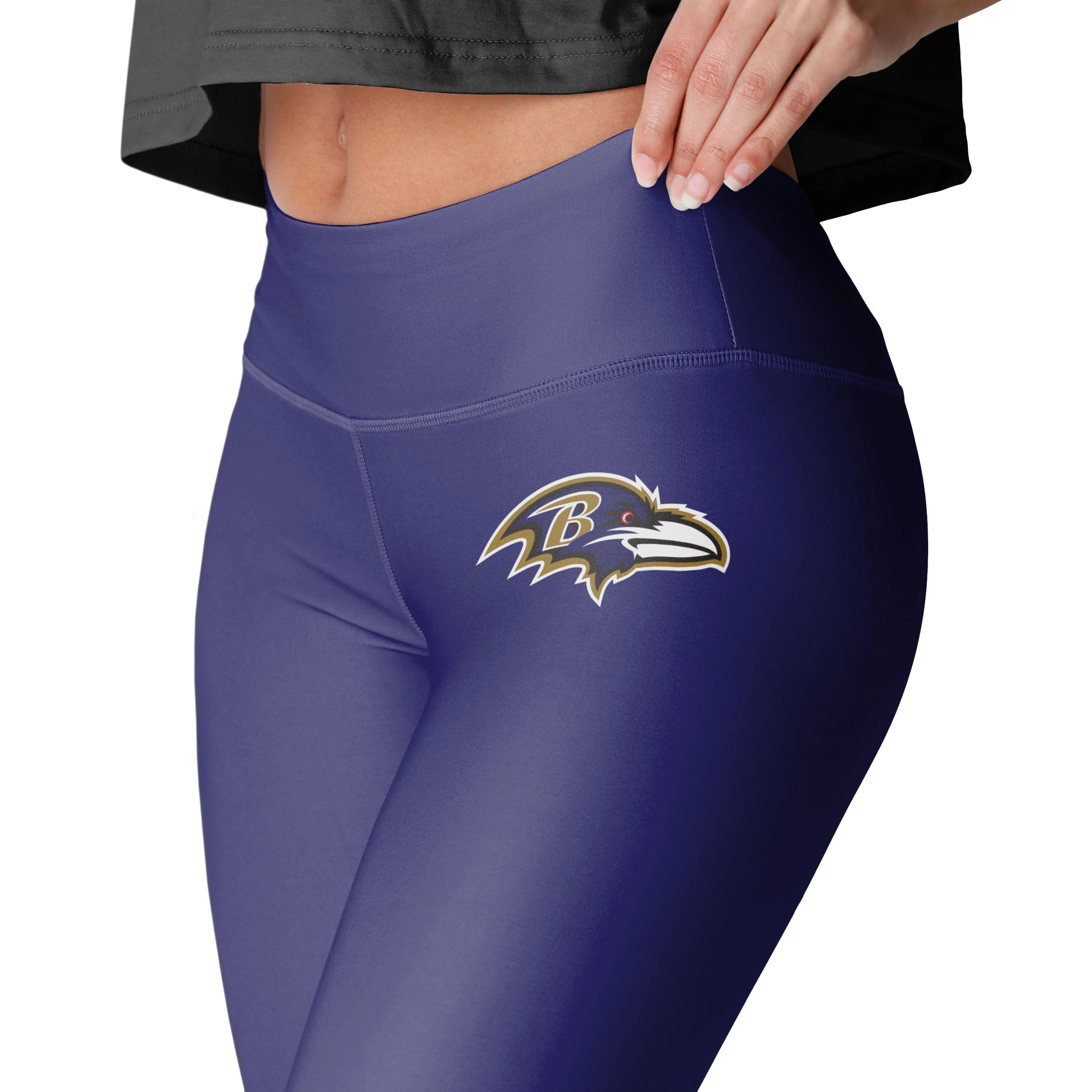 Baltimore Ravens NFL Womens Solid Big Wordmark Leggings - Image 3