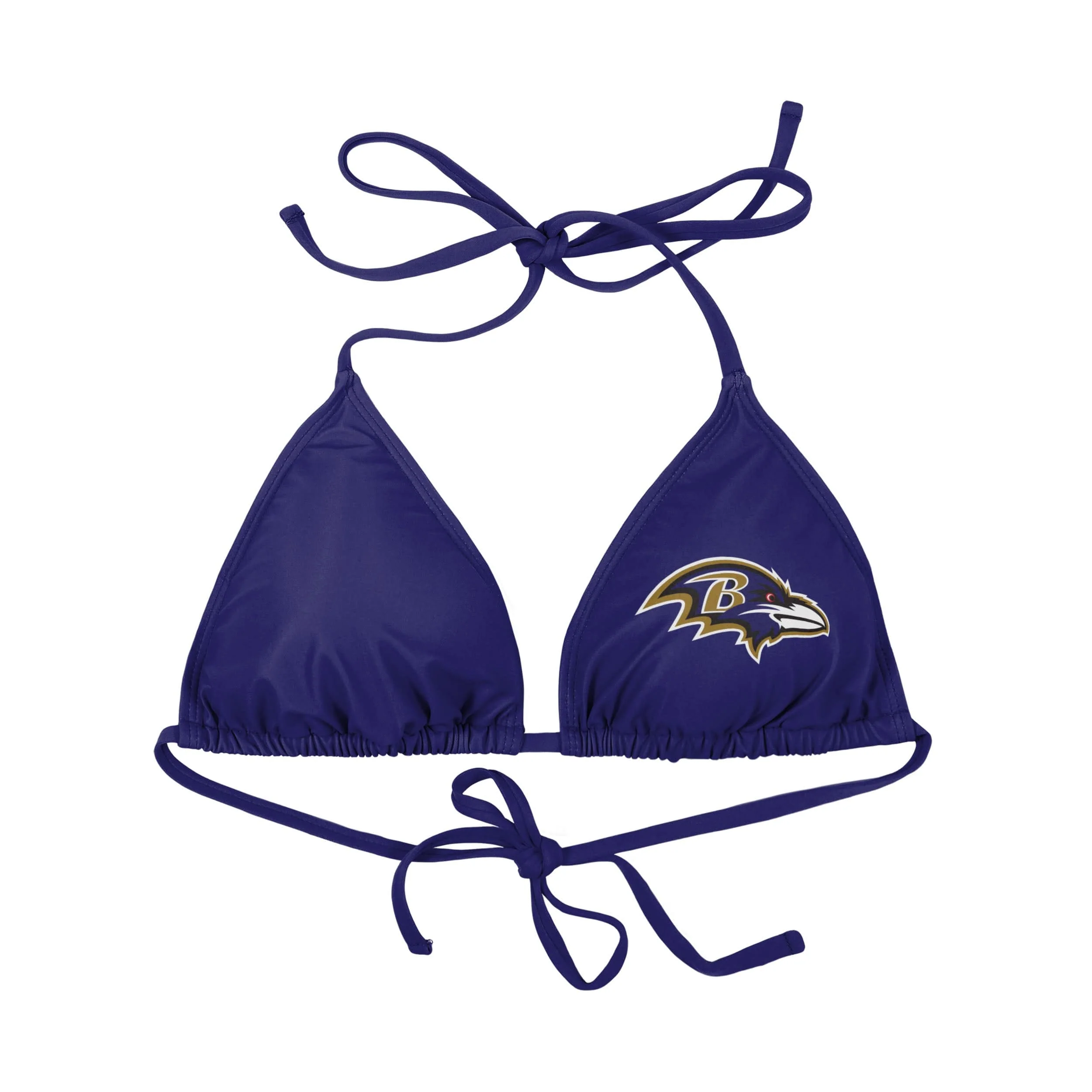 Baltimore Ravens NFL Womens Solid Logo Bikini Top - Image 2
