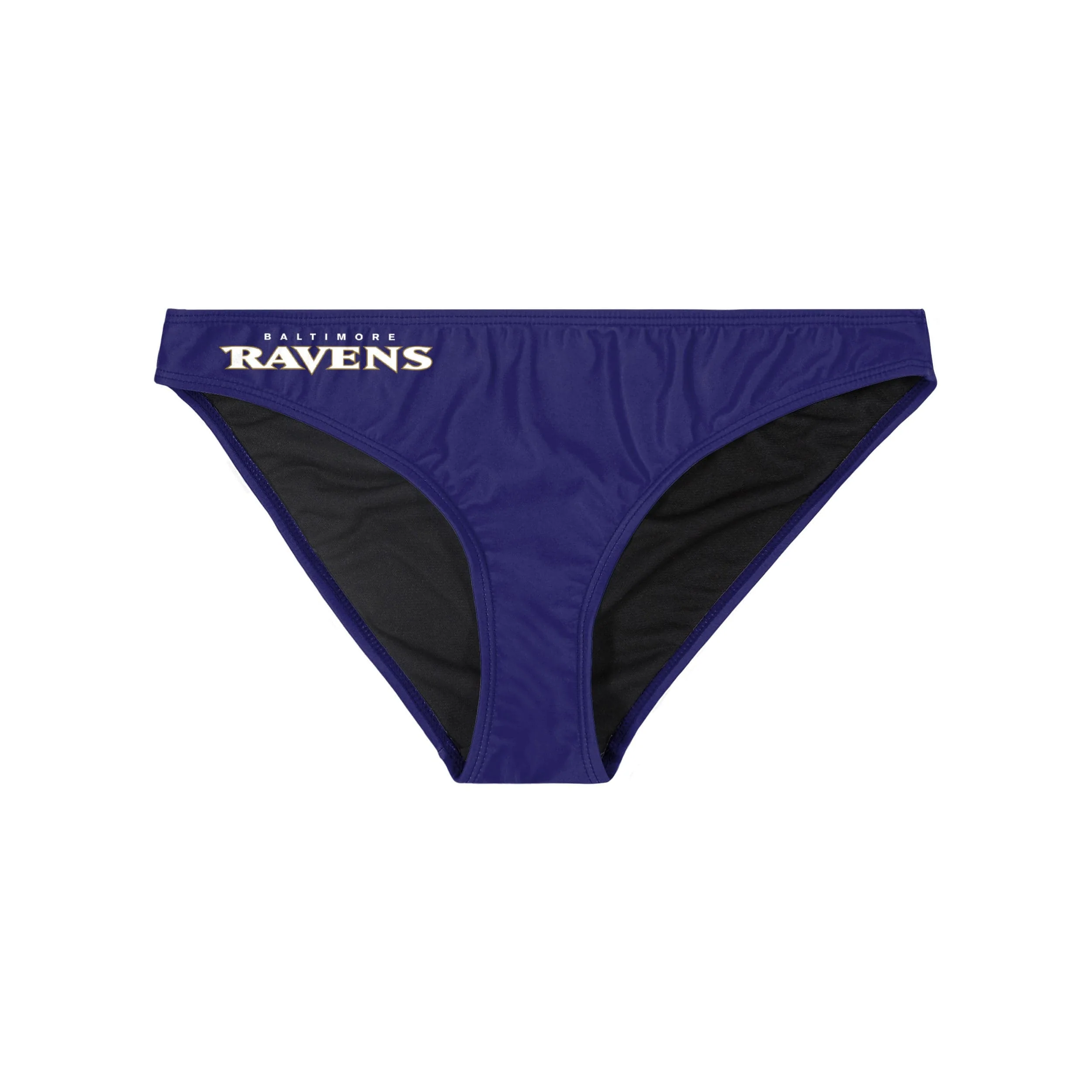 Baltimore Ravens NFL Womens Solid Wordmark Bikini Bottom - Image 2