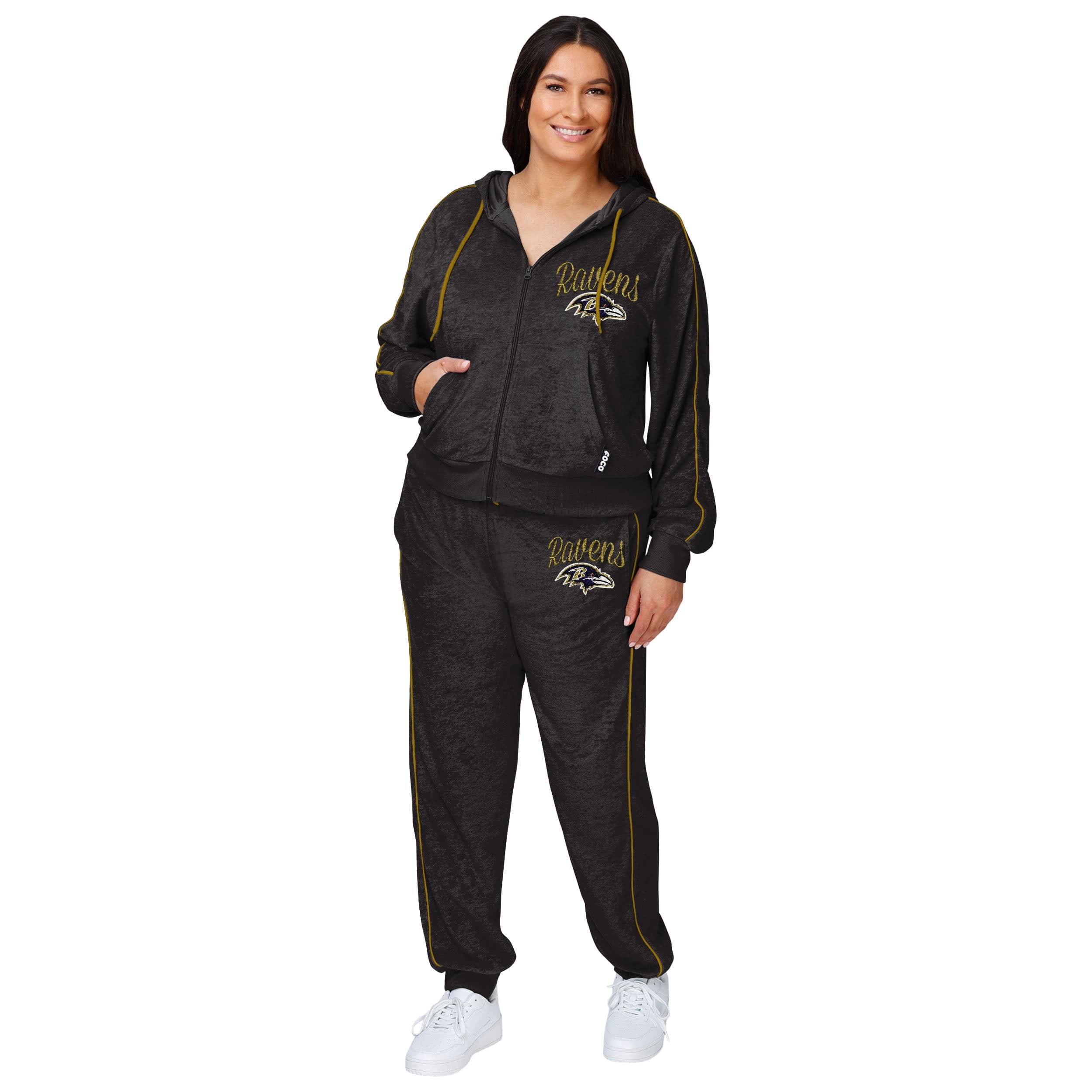 Baltimore Ravens NFL Womens Terry Knit Zip Up Top - Image 6