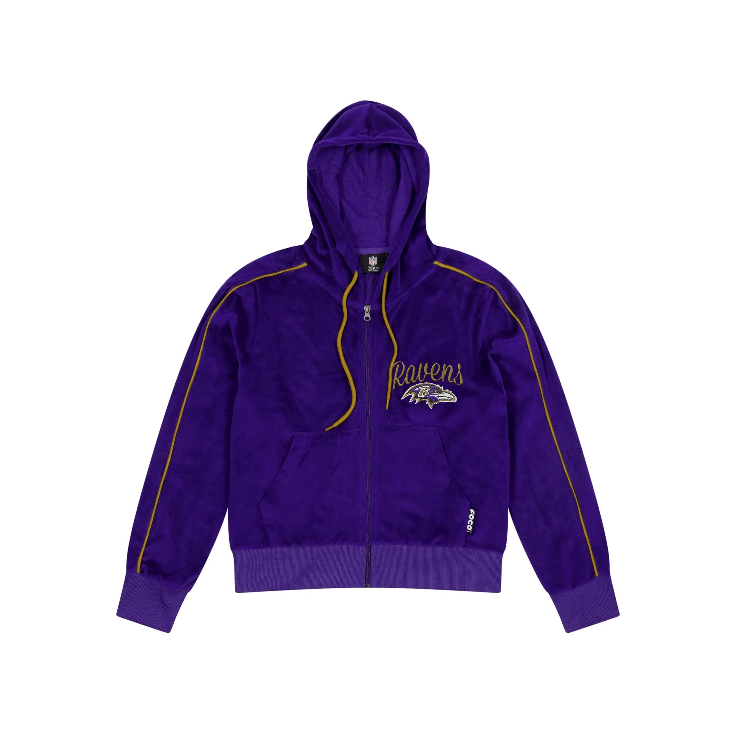 Baltimore Ravens NFL Womens Velour Zip Up Top - Image 4