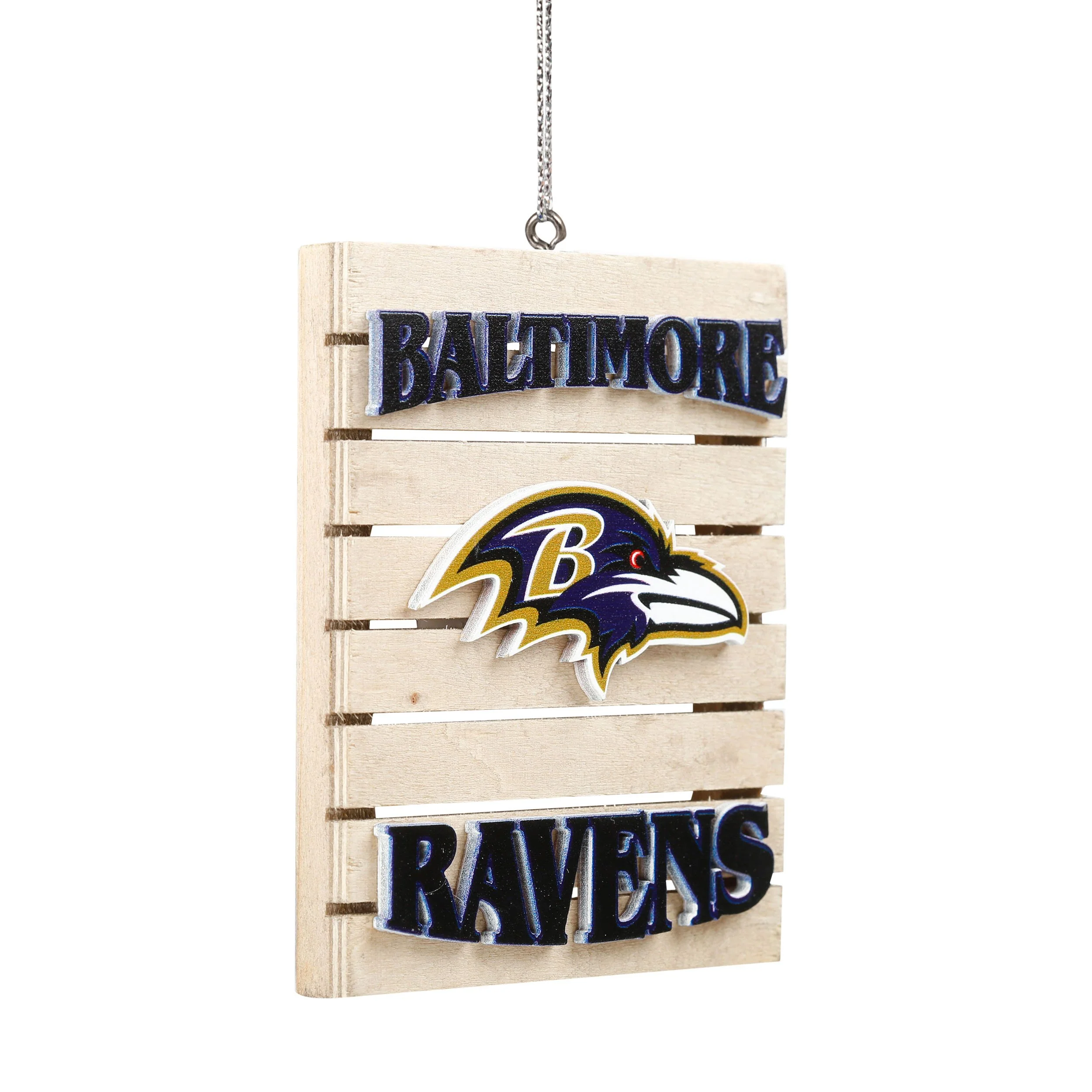 Baltimore Ravens Wood Pallet Sign Ornament - Image 2