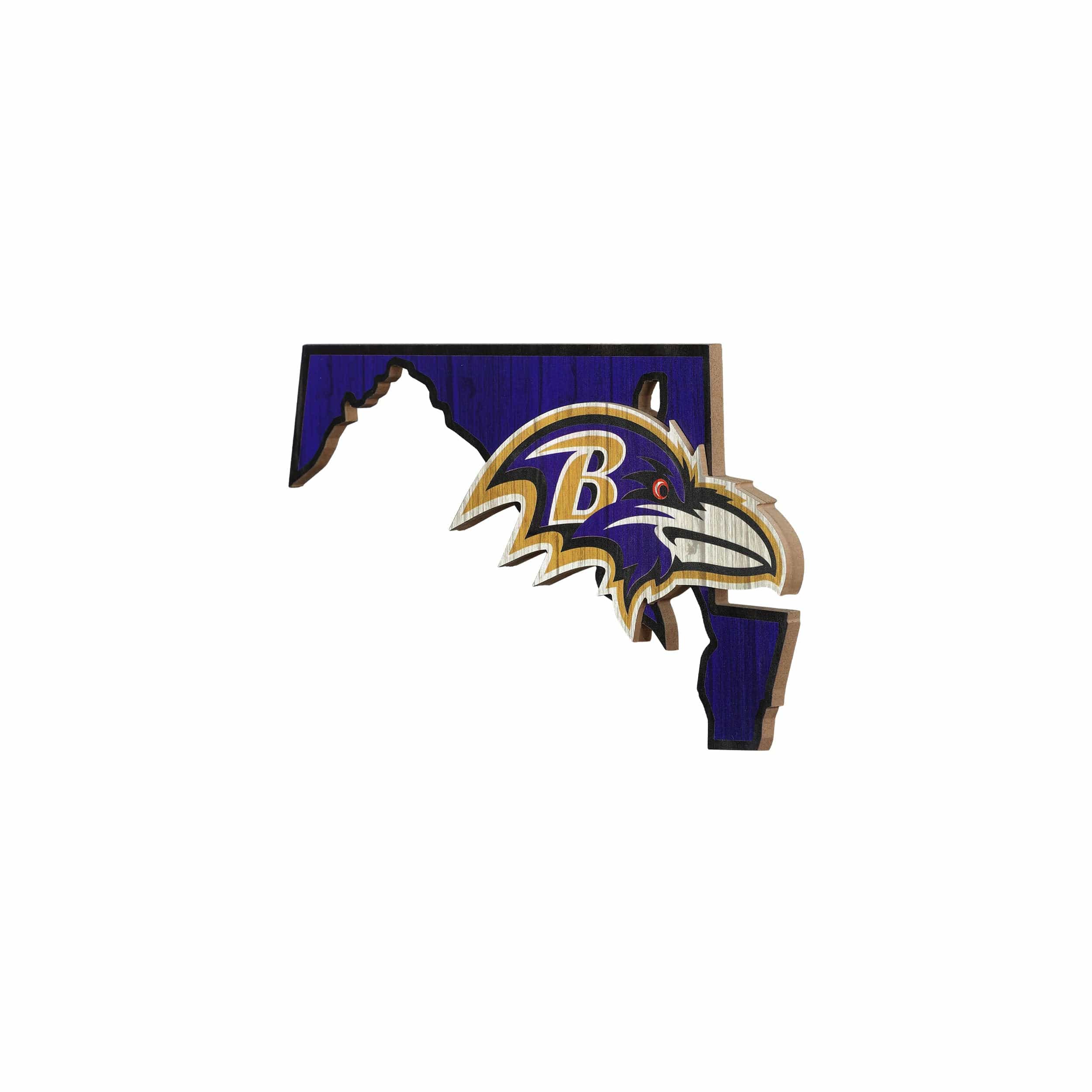 Baltimore Ravens NFL Wood State Sign - Image 2
