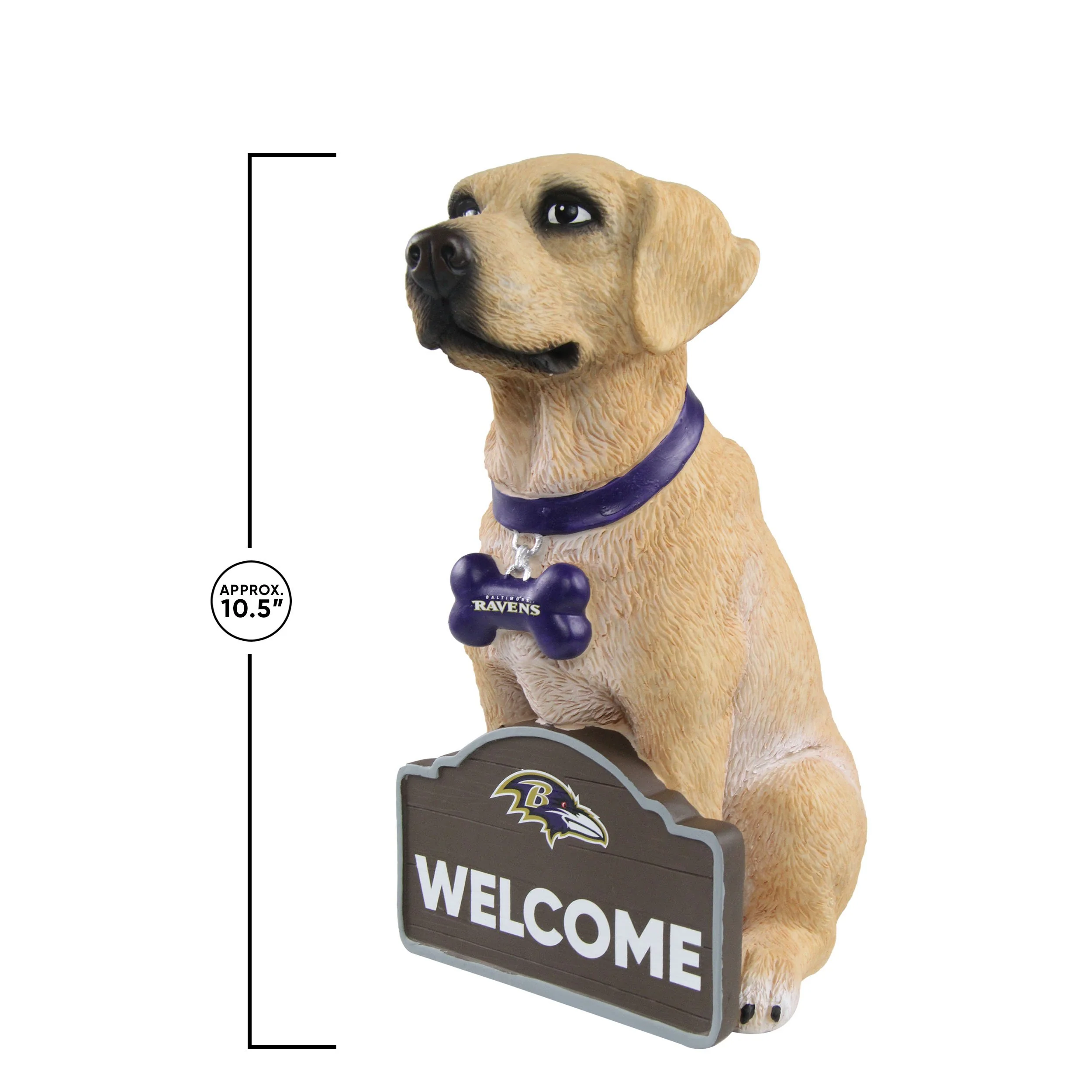 Baltimore Ravens NFL Yellow Labrador Statue - Image 2