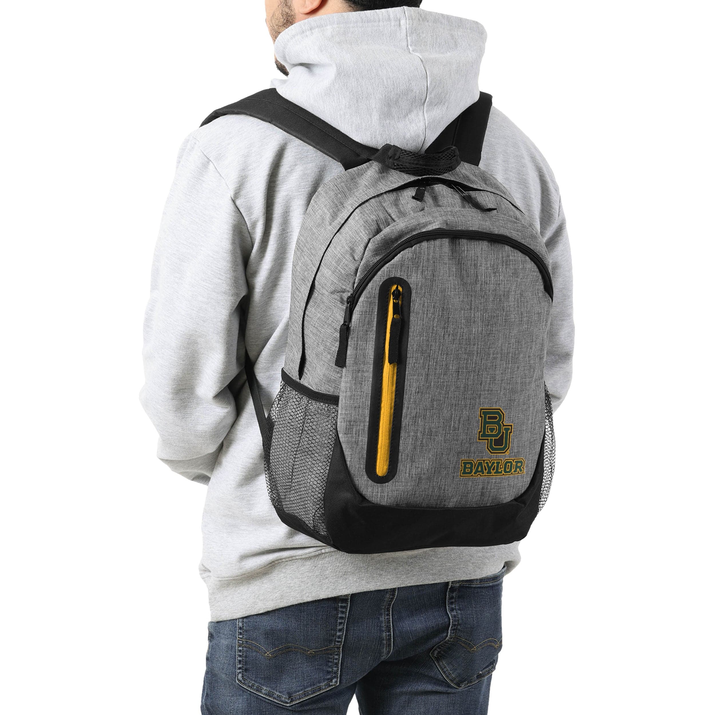 Baylor Bears NCAA Heather Grey Bold Color Backpack - Image 5