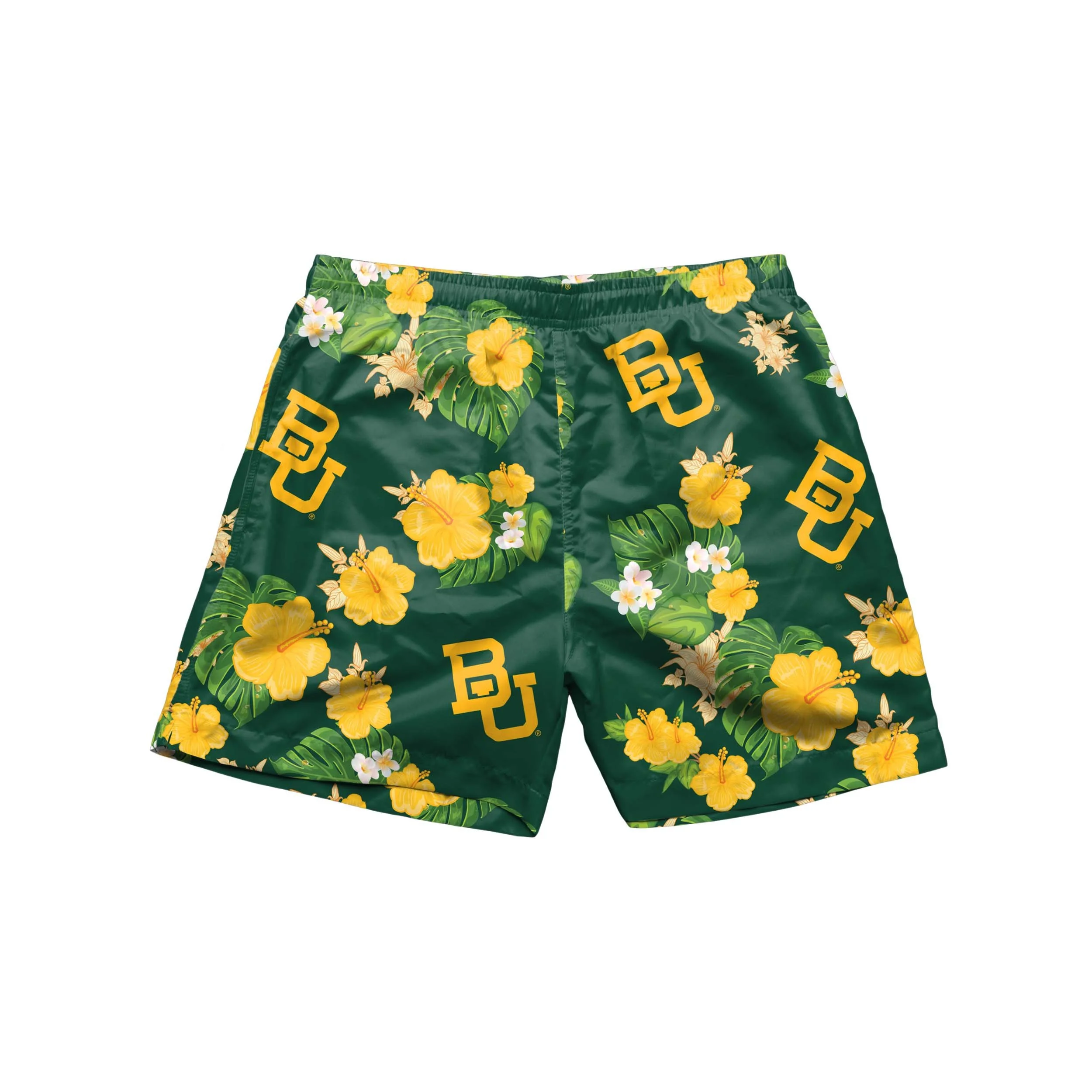 Baylor Bears NCAA Mens Floral Slim Fit 5.5" Swimming Suit Trunks - Image 4