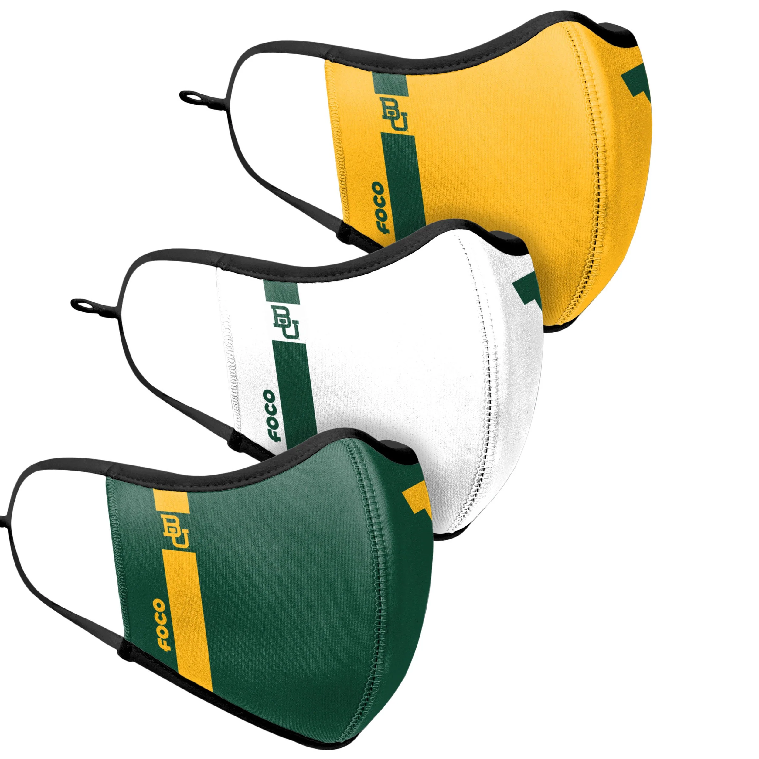 Baylor Bears NCAA Sport 3 Pack Face Cover - Image 3
