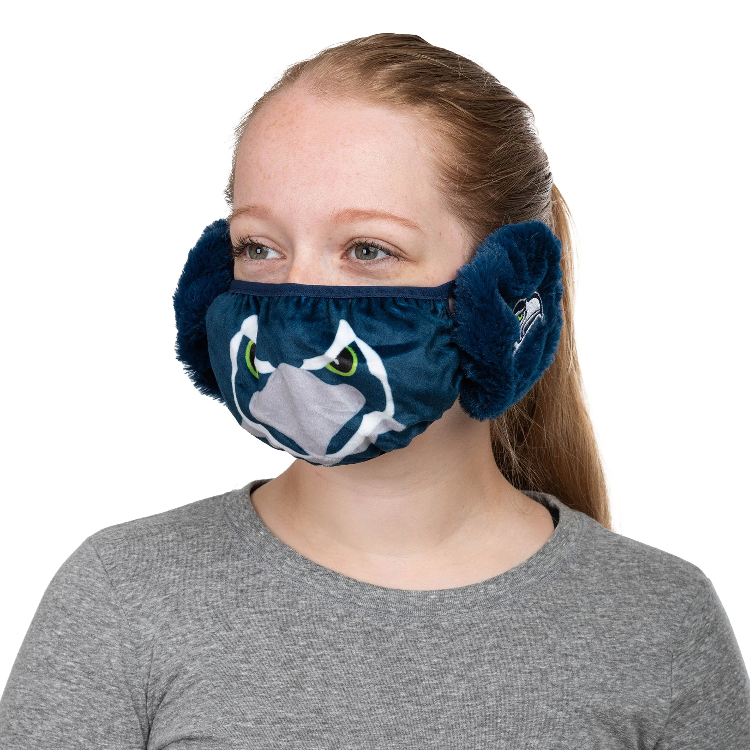 Blitz Seattle Seahawks NFL Mascot Earmuff Face Cover - Image 3