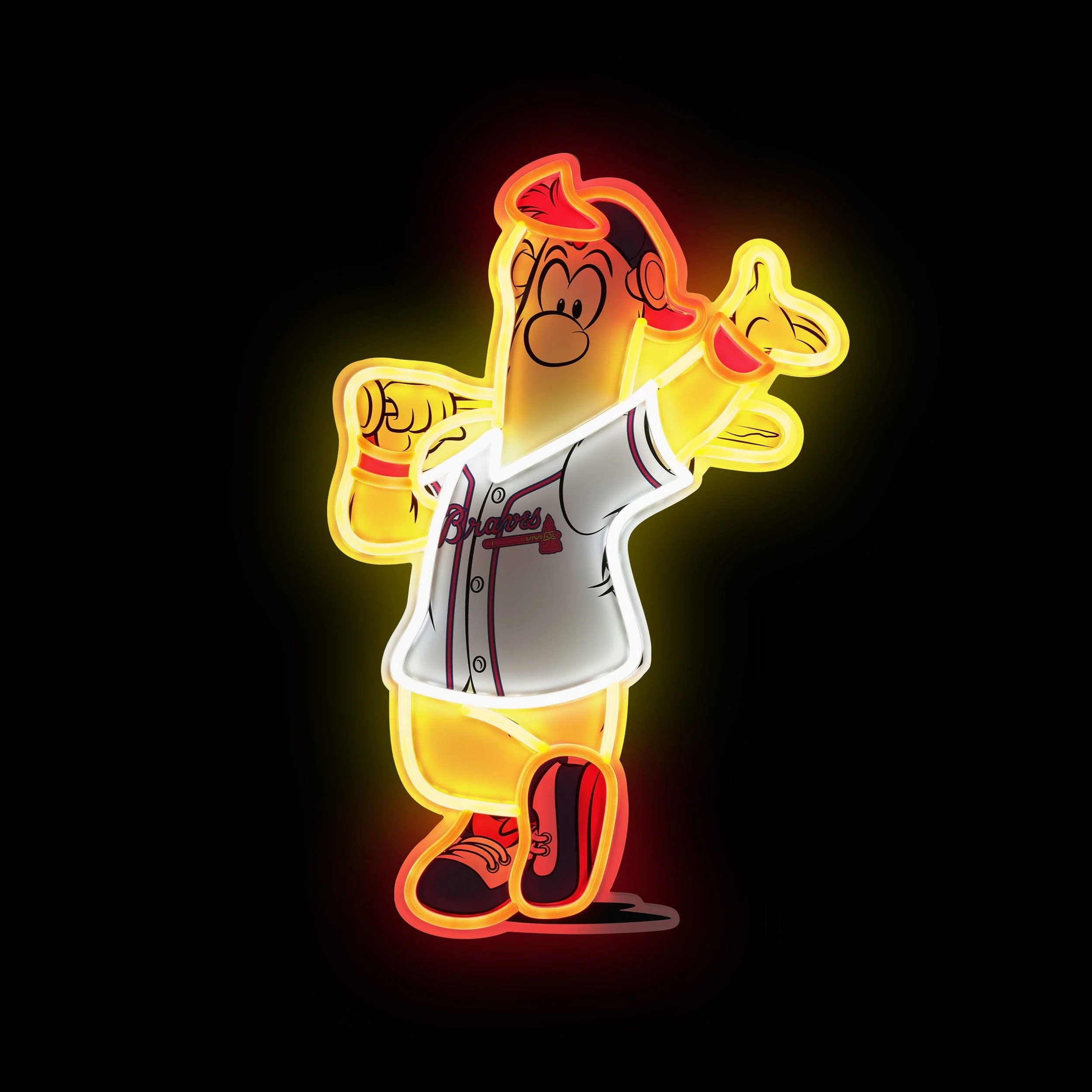 Blooper Atlanta Braves MLB LED Neon Light Up Mascot Sign - Image 2