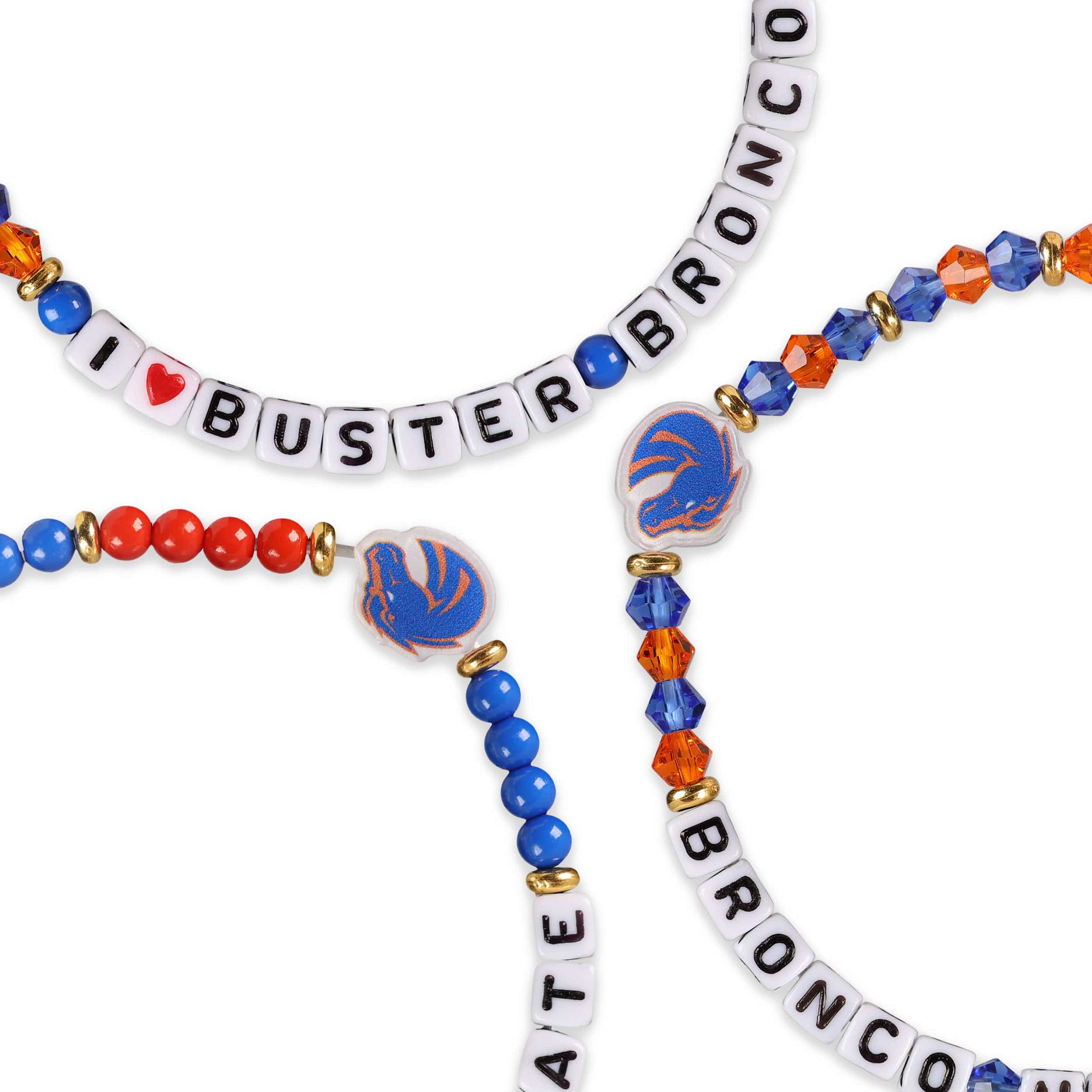 Boise State Broncos NCAA 3 Pack Friendship Bracelet - Image 2