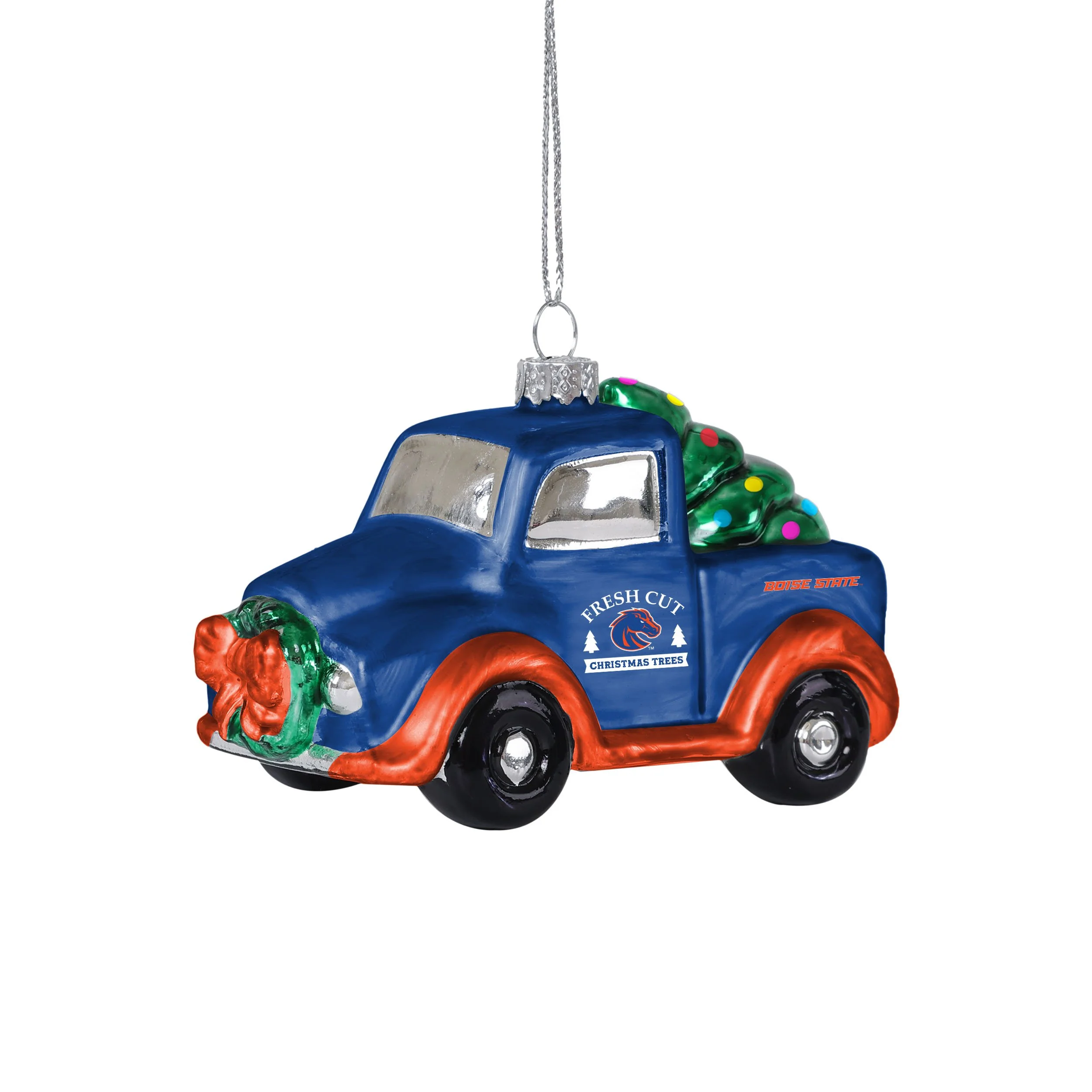 Boise State Broncos NCAA Blown Glass Truck Ornament - Image 2