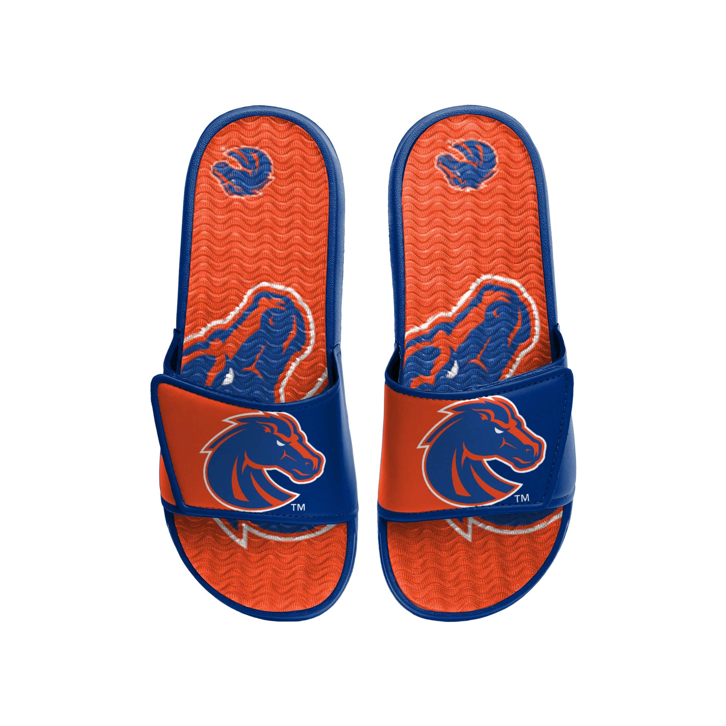 Boise State Broncos NCAA Mens Colorblock Big Logo Gel Slides - Image 2