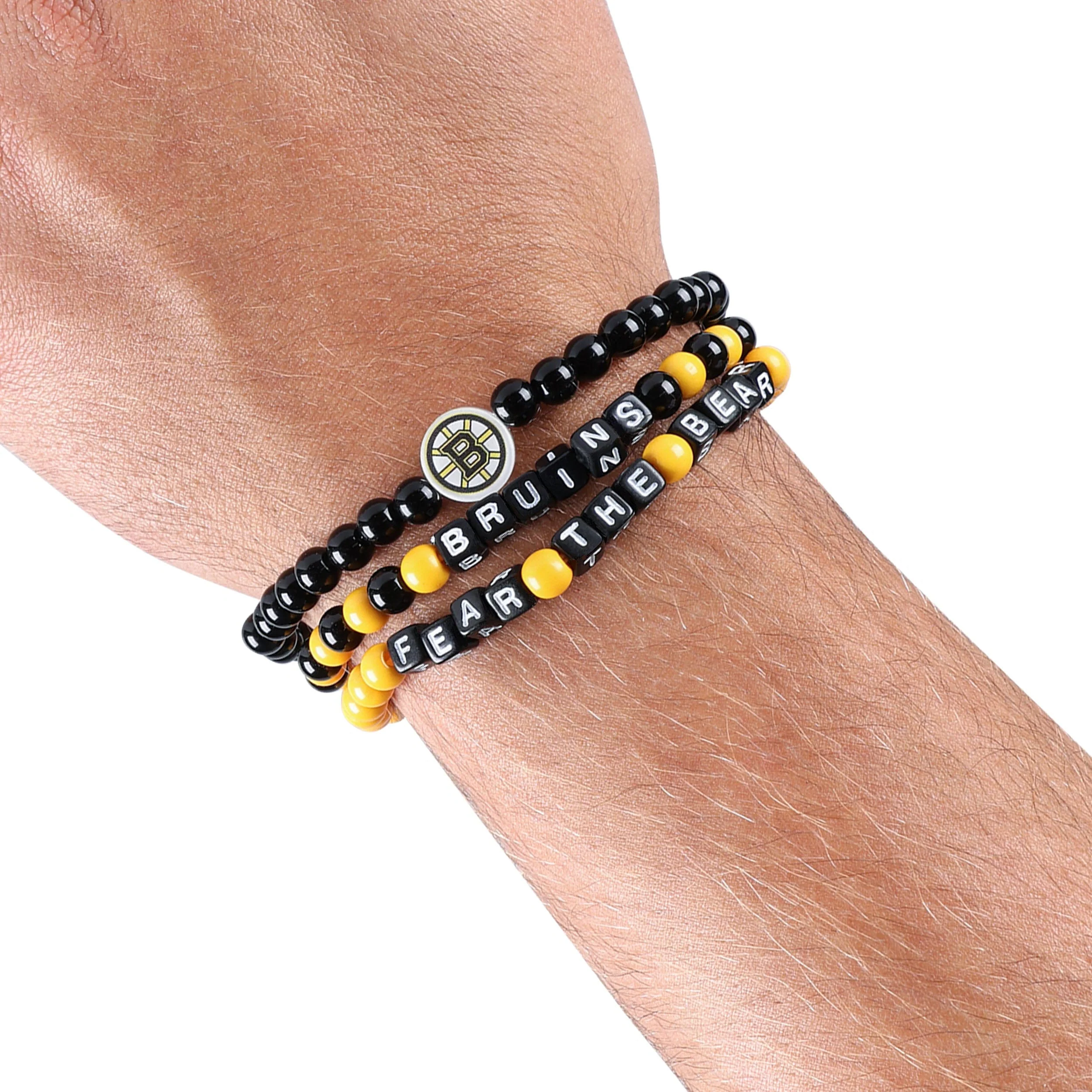 Boston Bruins NHL 3 Pack Beaded Friendship Bracelet - Image 4