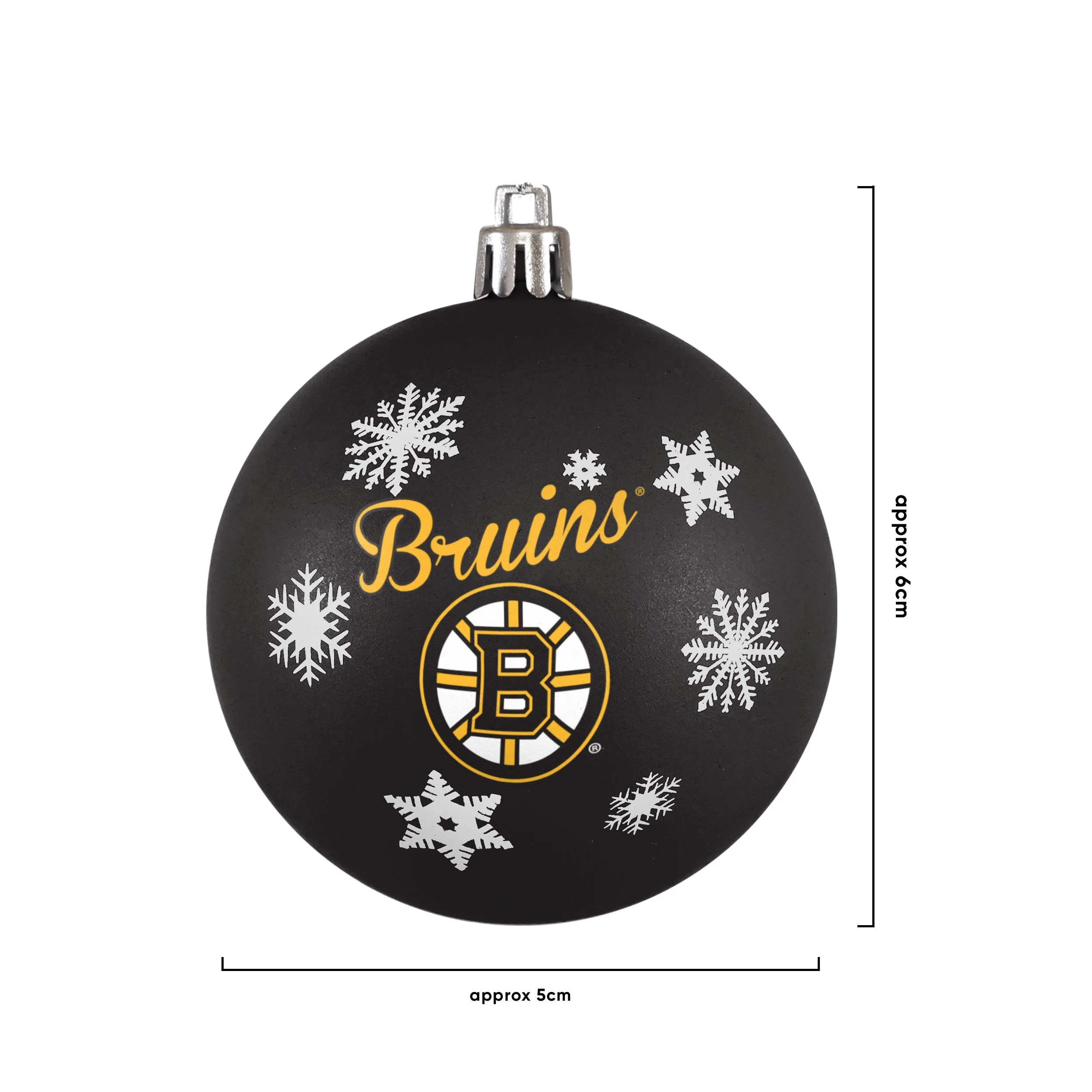 Boston Bruins NHL 5 Pack Shatterproof Ball Ornament Set - Image 3