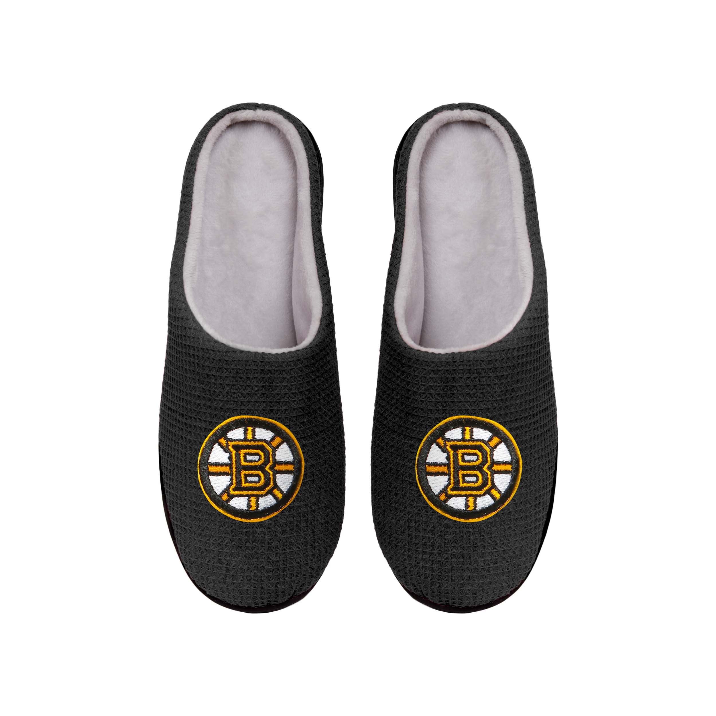 Boston Bruins NHL Mens Memory Foam Slide Slippers - Image 2