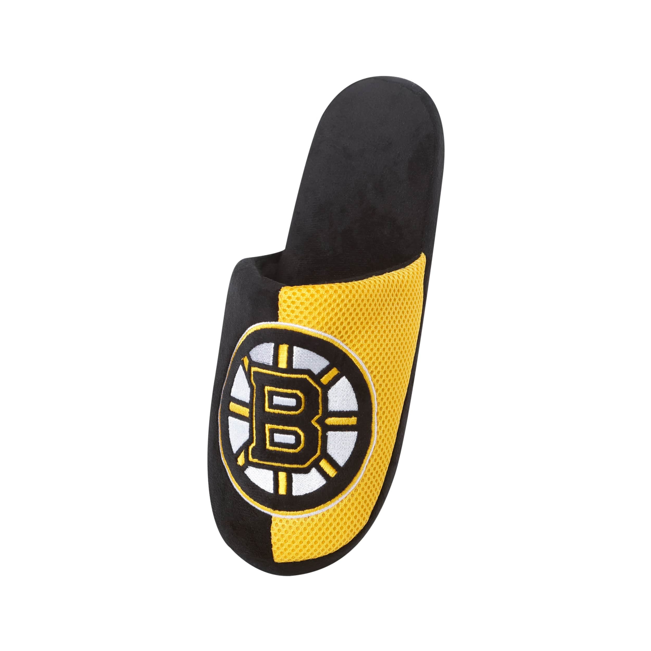 Boston Bruins NHL Mens Team Logo Staycation Slippers - Image 3