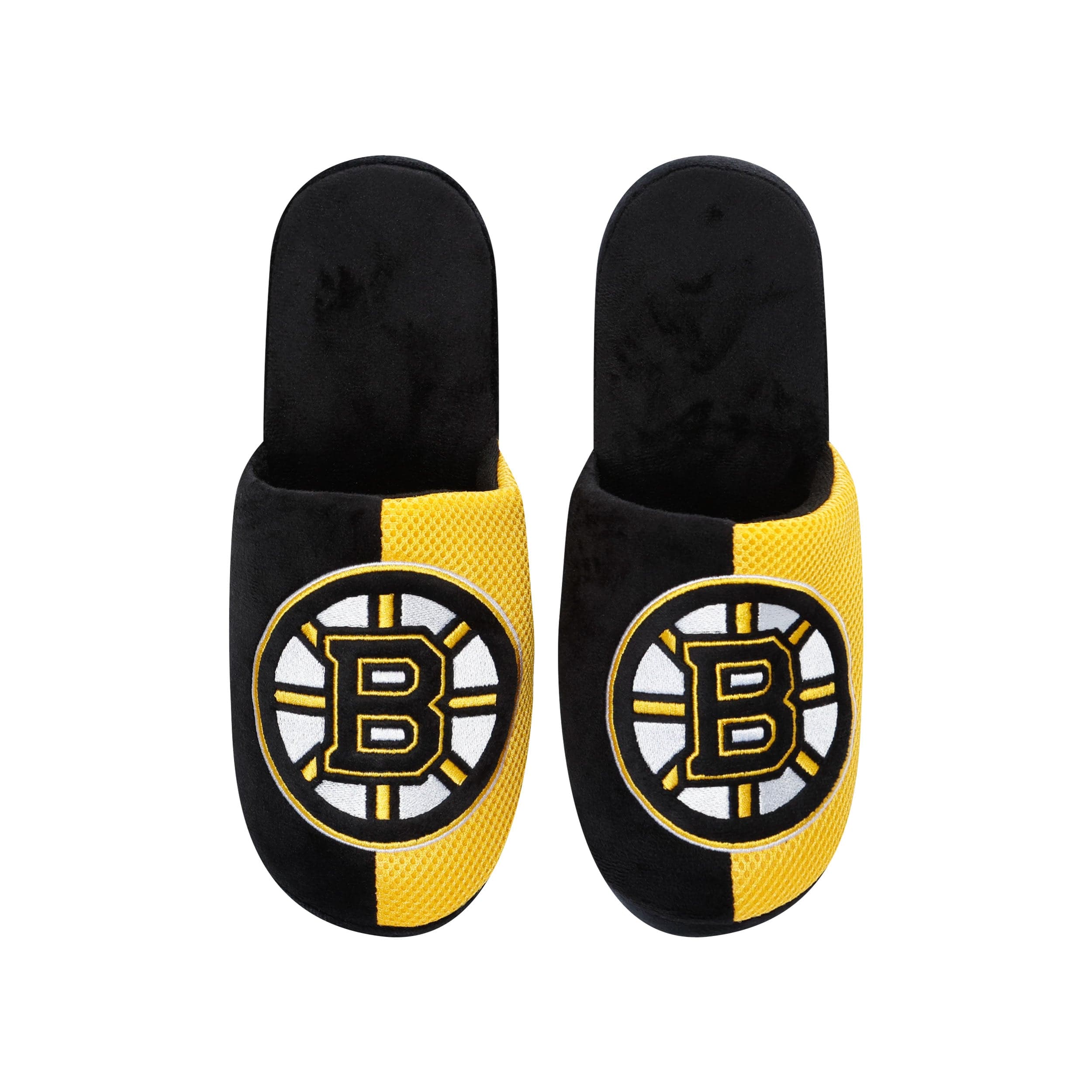 Boston Bruins NHL Mens Team Logo Staycation Slippers - Image 4
