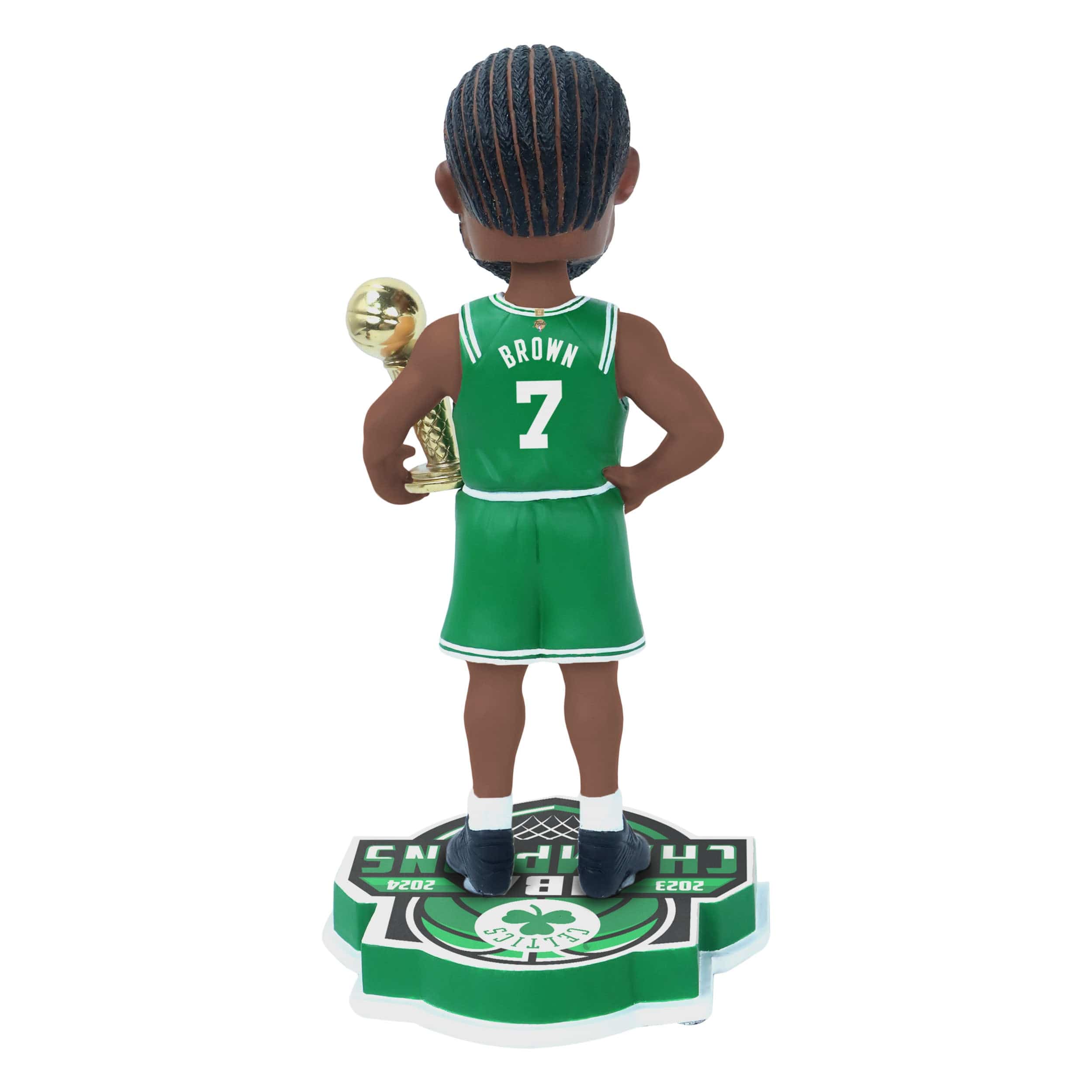 Boston Celtics 2024 NBA Champions Jaylen Brown Green Bobblehead - Image 2