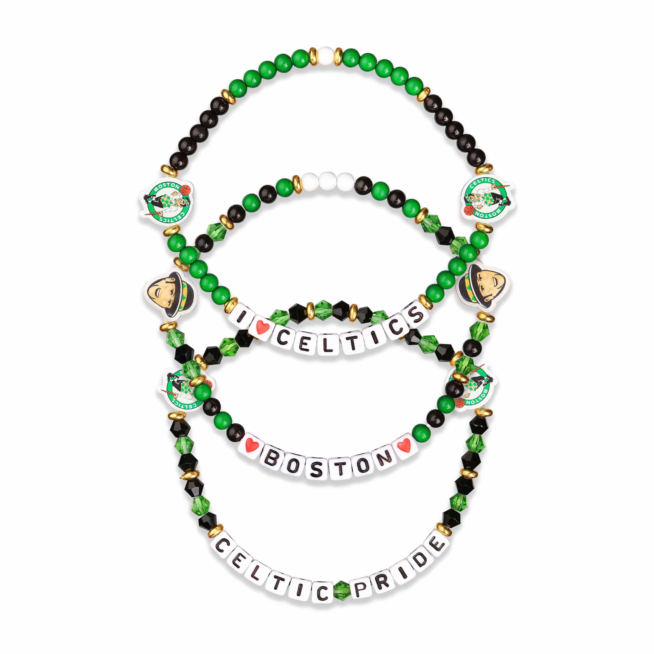Boston Celtics NBA 3 Pack Friendship Bracelet