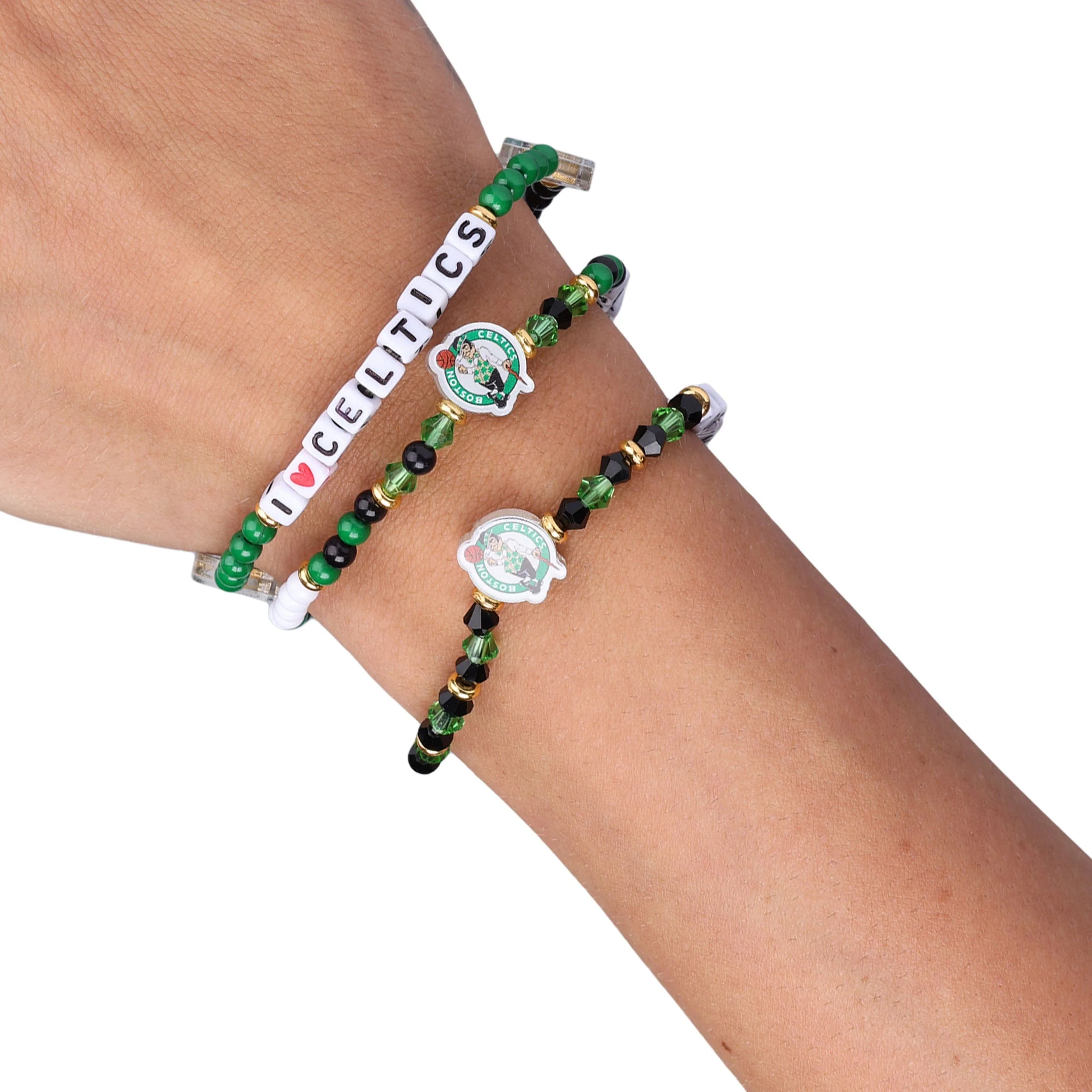 Boston Celtics NBA Jayson Tatum & Kristaps Porzingis 3 Pack Player Friendship Bracelet - Image 4