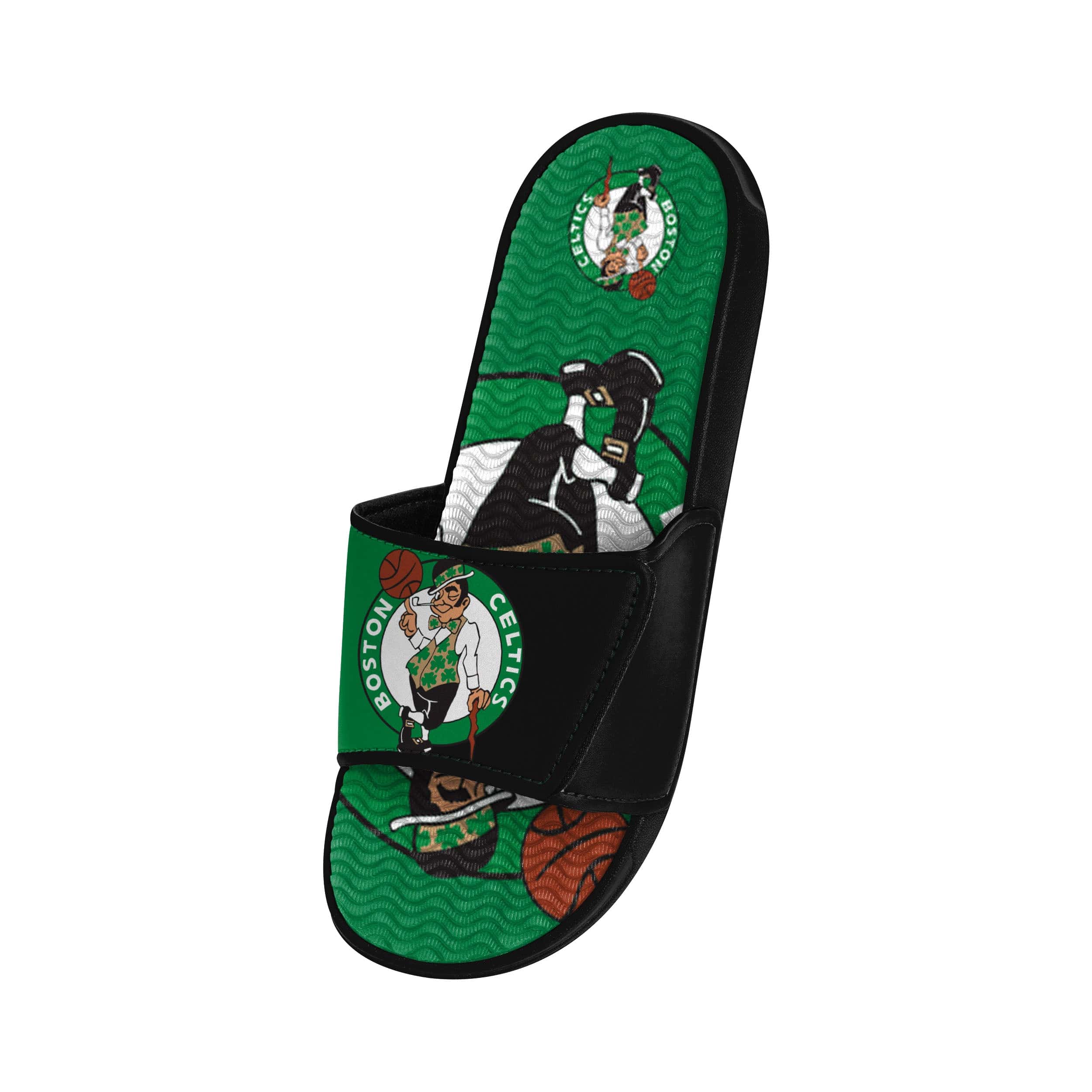 Boston Celtics NBA Mens Colorblock Big Logo Gel Slides - Image 3