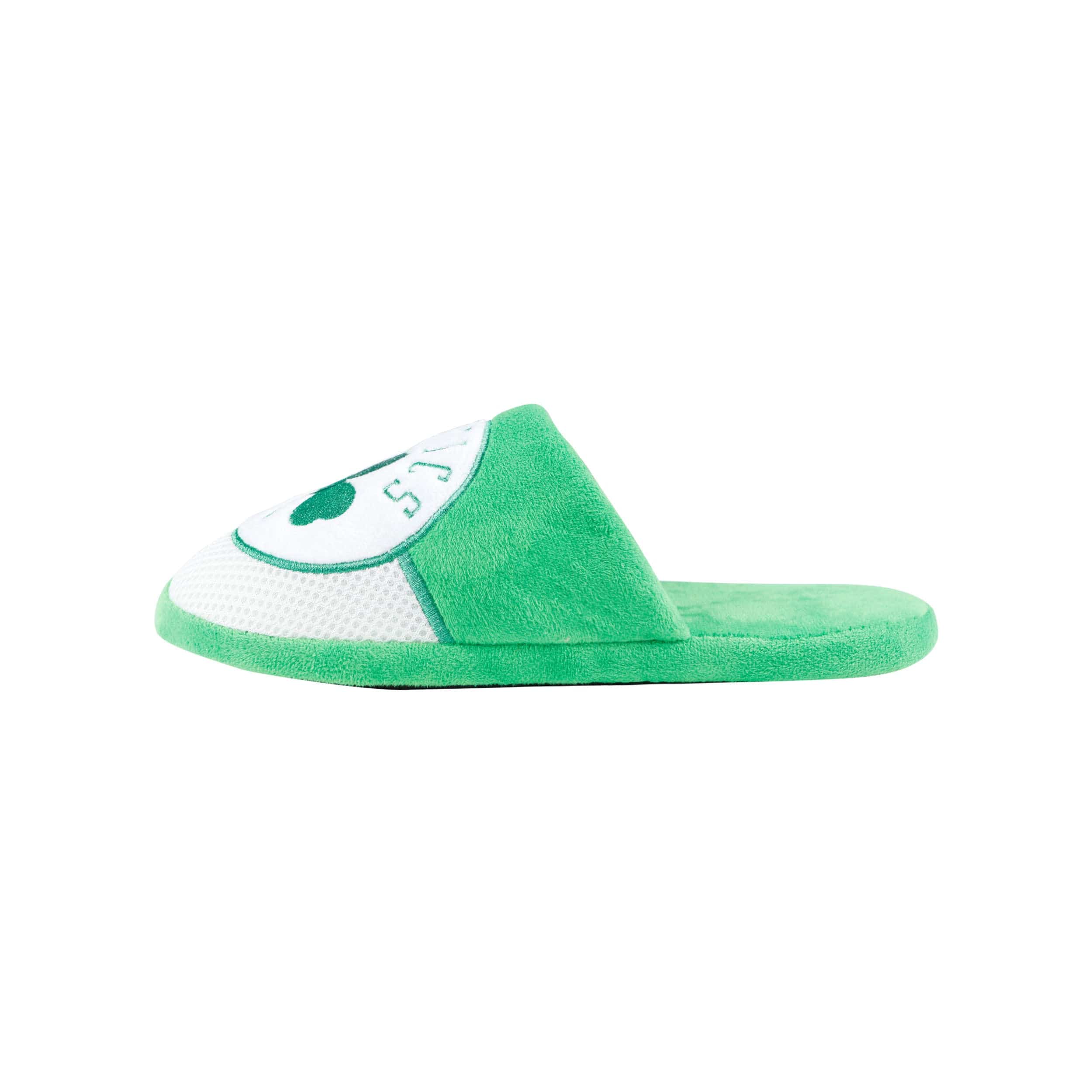 Boston Celtics NBA Mens Team Logo Staycation Slippers - Image 2