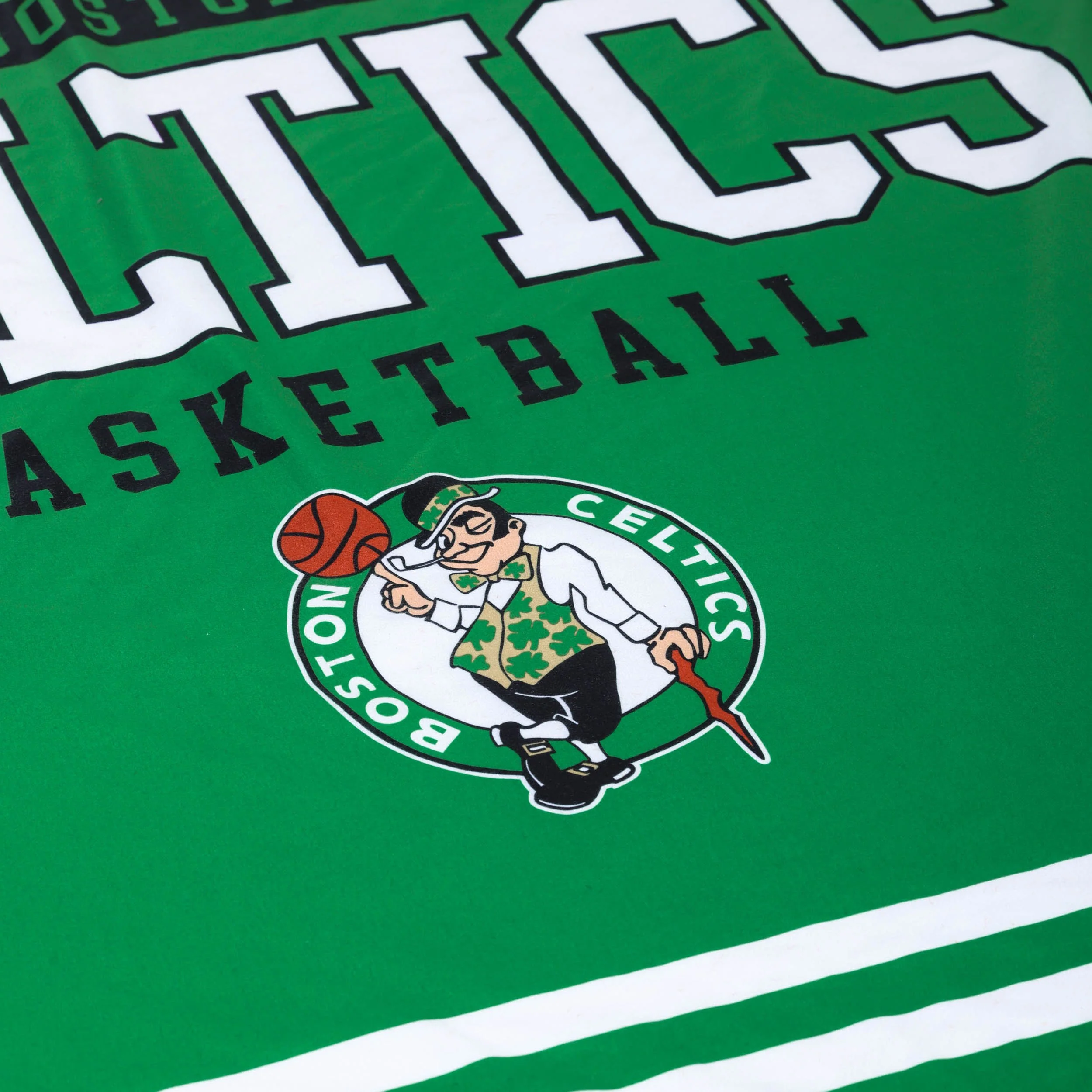 Boston Celtics NBA Team Property Sherpa Plush Throw Blanket - Image 5