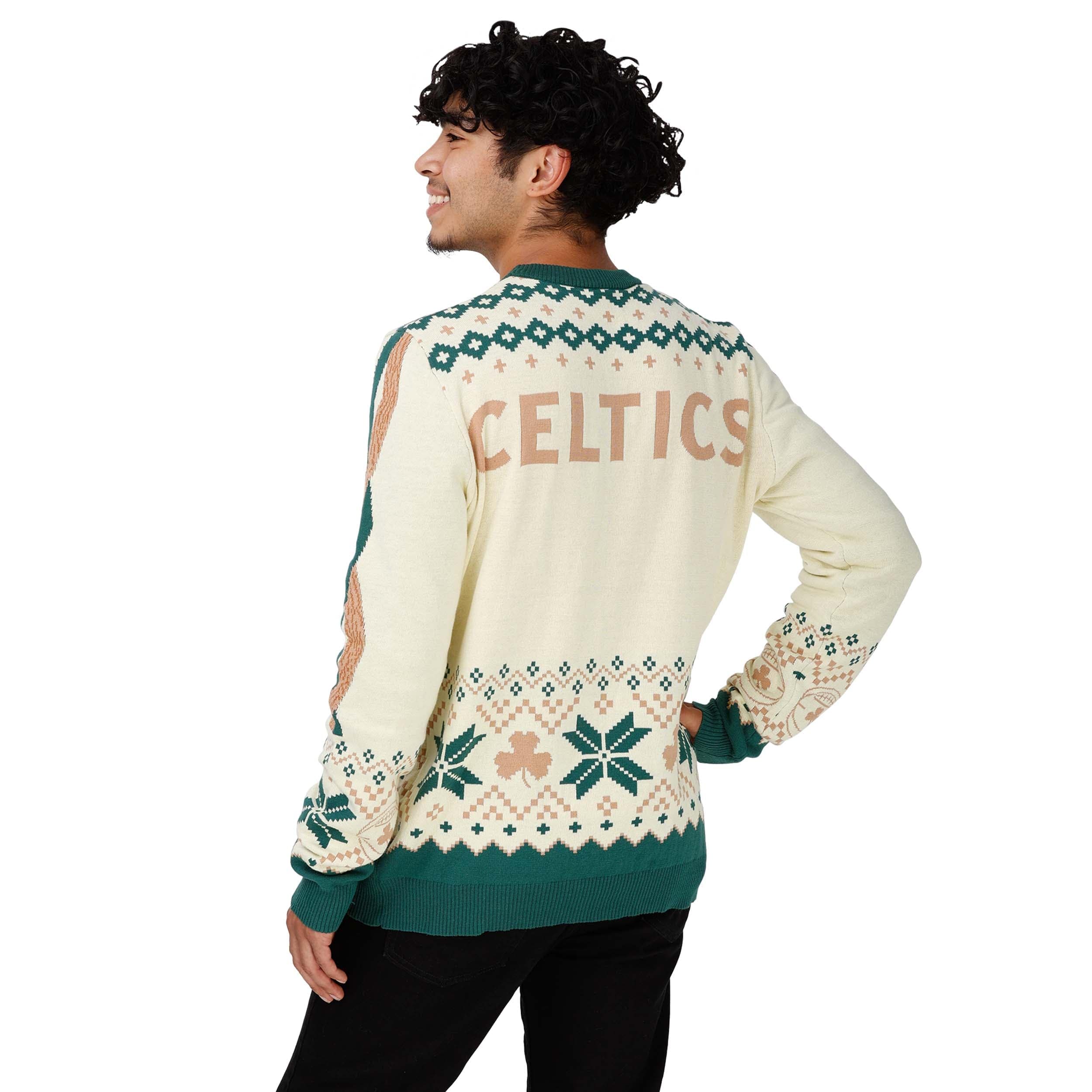 Boston Celtics NBA Mens Thematic Knit Sweater - Image 2
