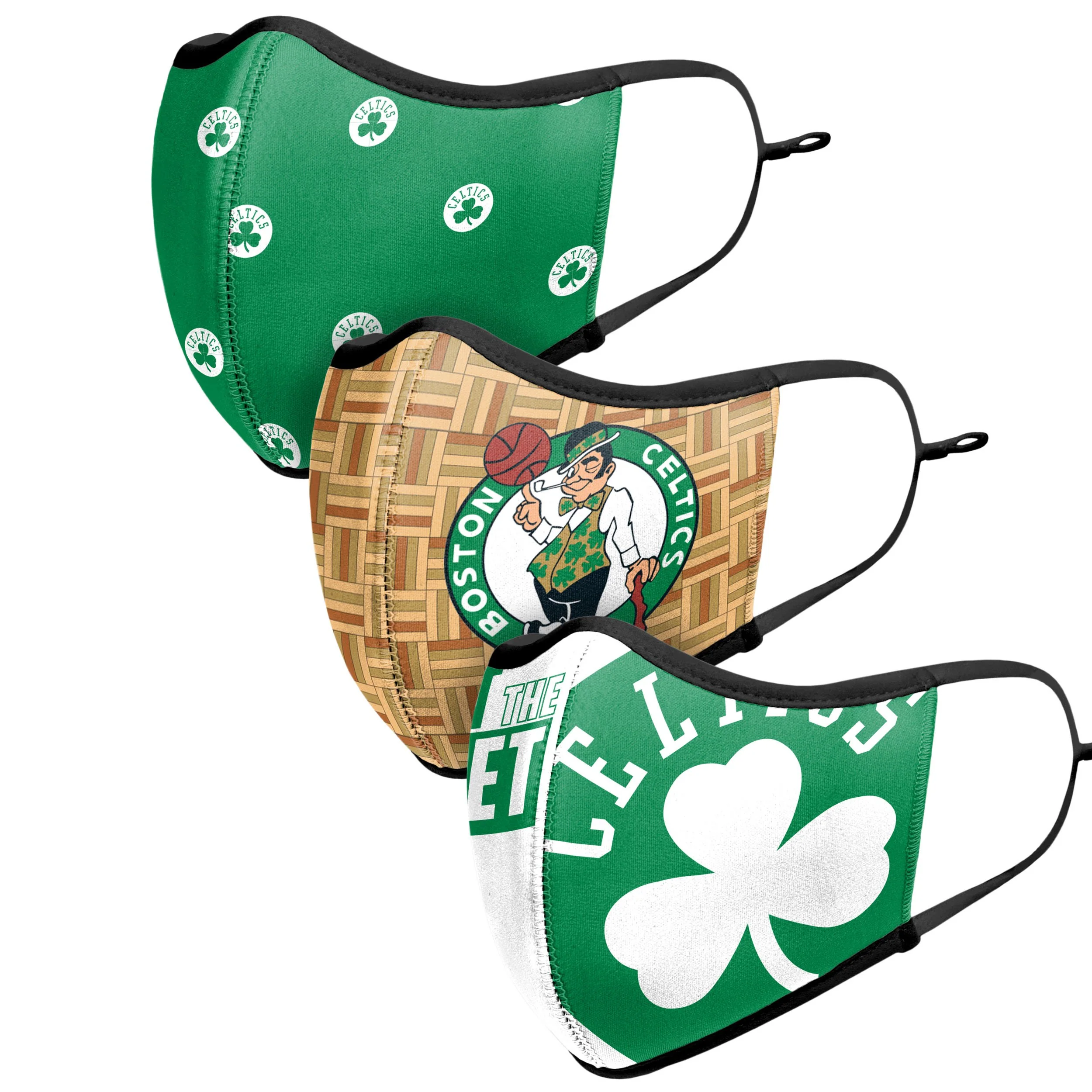 Boston Celtics NBA Thematic Sport 3 Pack Face Cover - Image 4