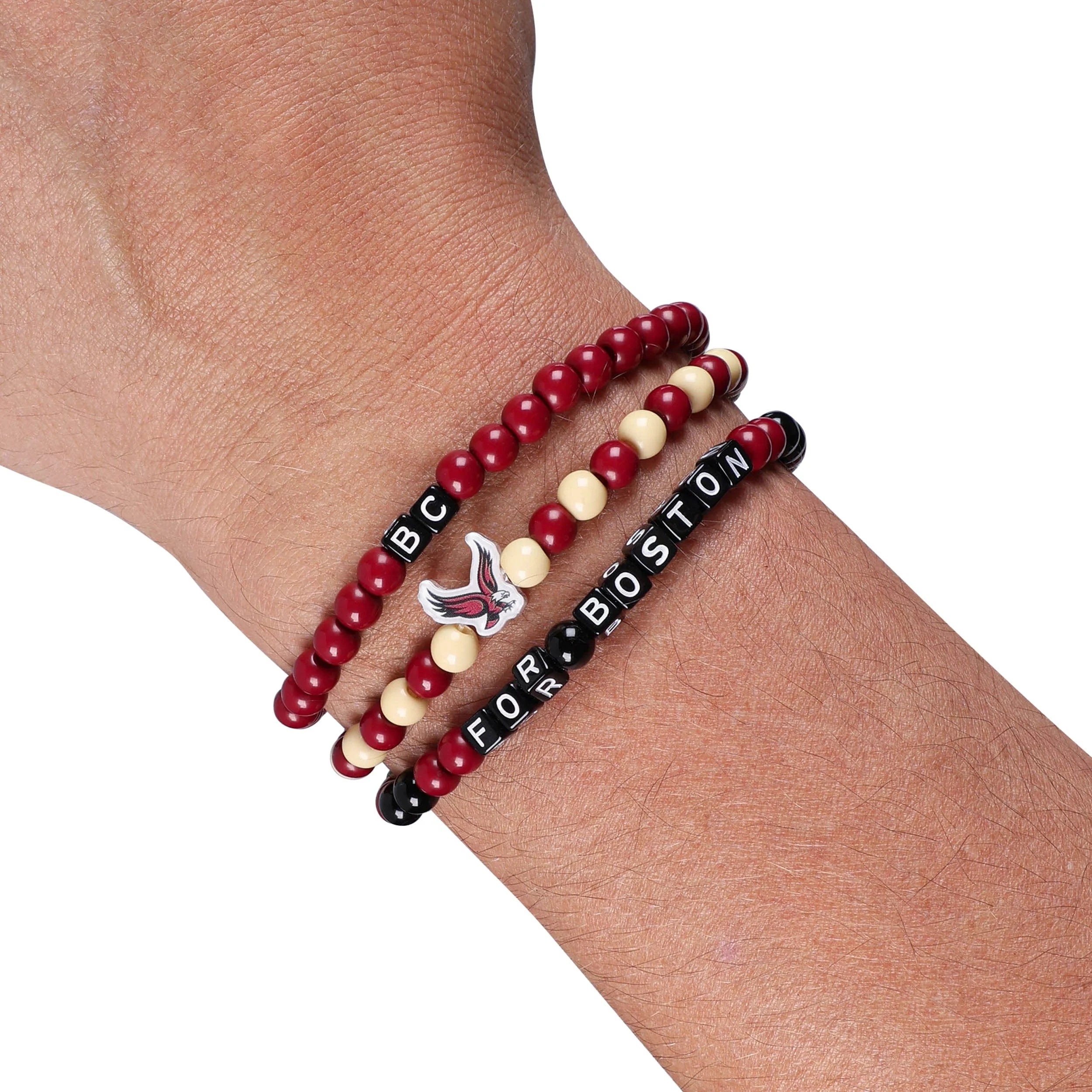 Boston College Eagles NCAA 3 Pack Beaded Friendship Bracelet - Image 4