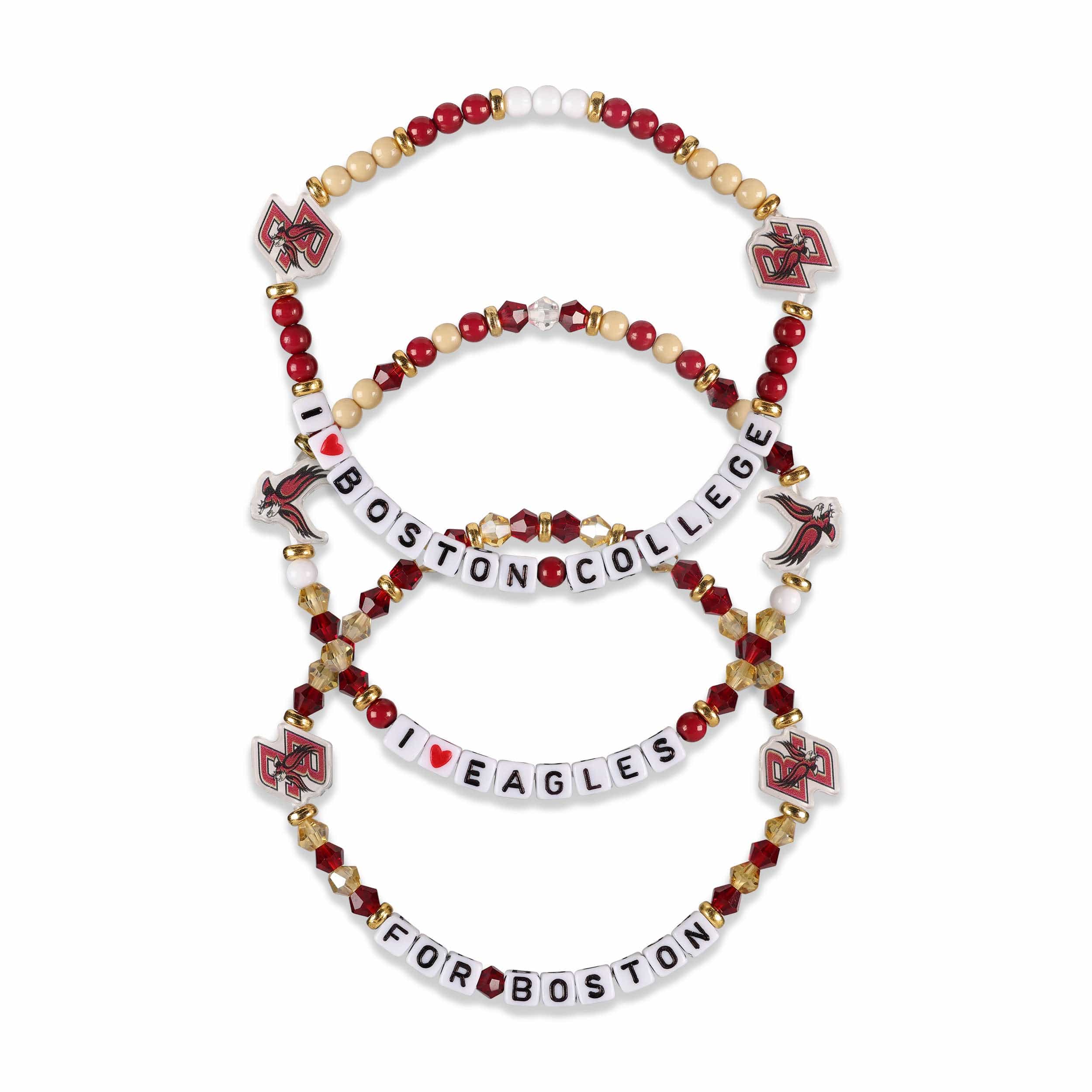 Boston College Eagles NCAA 3 Pack Friendship Bracelet
